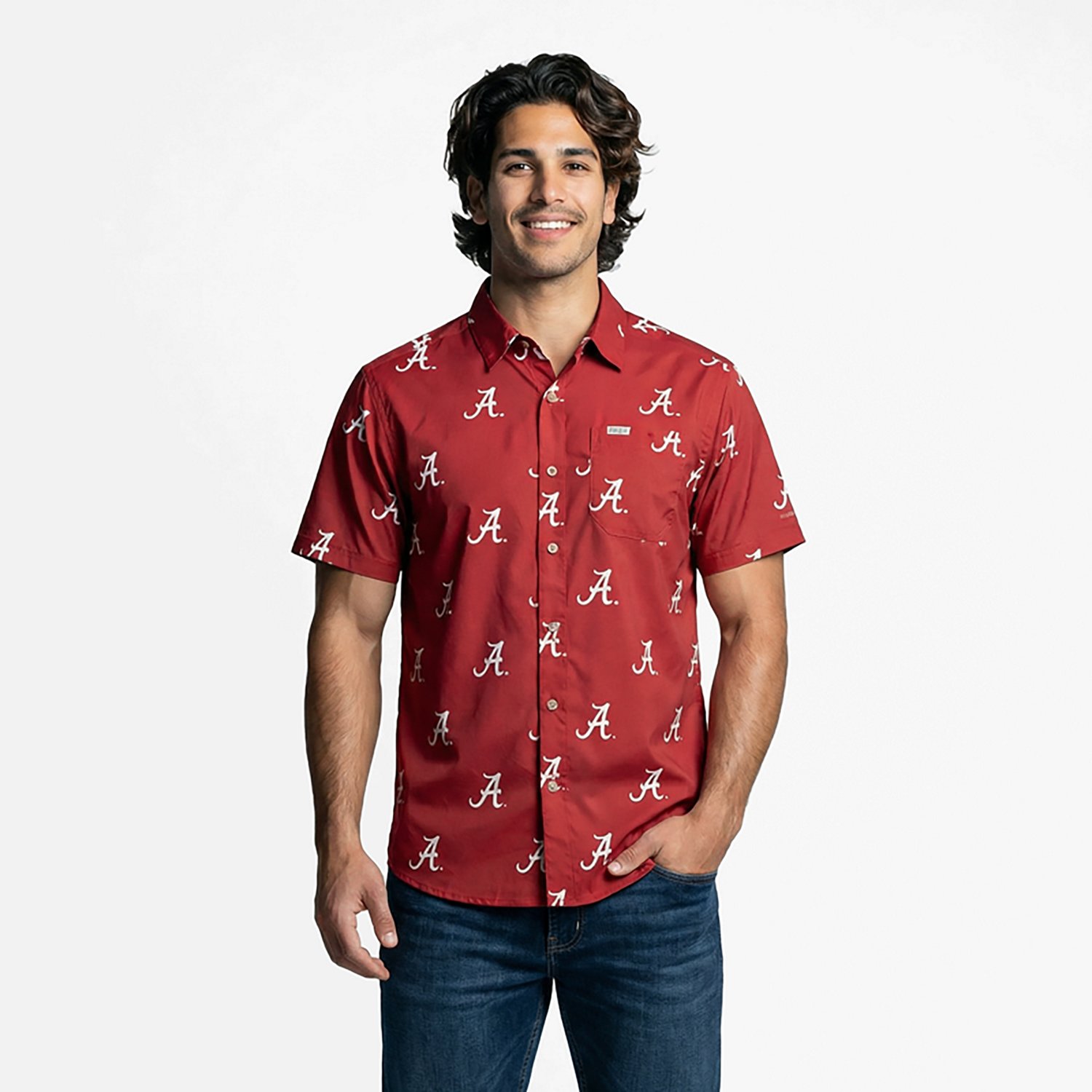 Columbia Sportswear Men's University of Alabama CLG Super Slack Tide™ Logo Print Shirt - view number 2