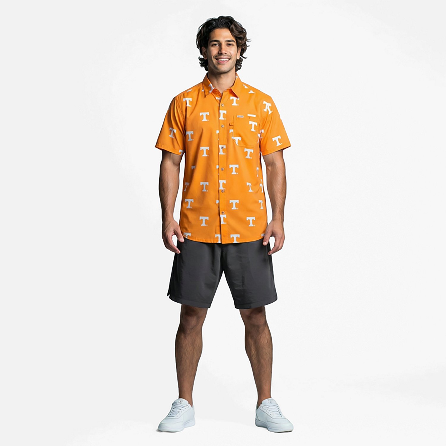 Columbia Sportswear Men's University of Tennessee CLG Super Slack Tide™ Logo Print Shirt - view number 7