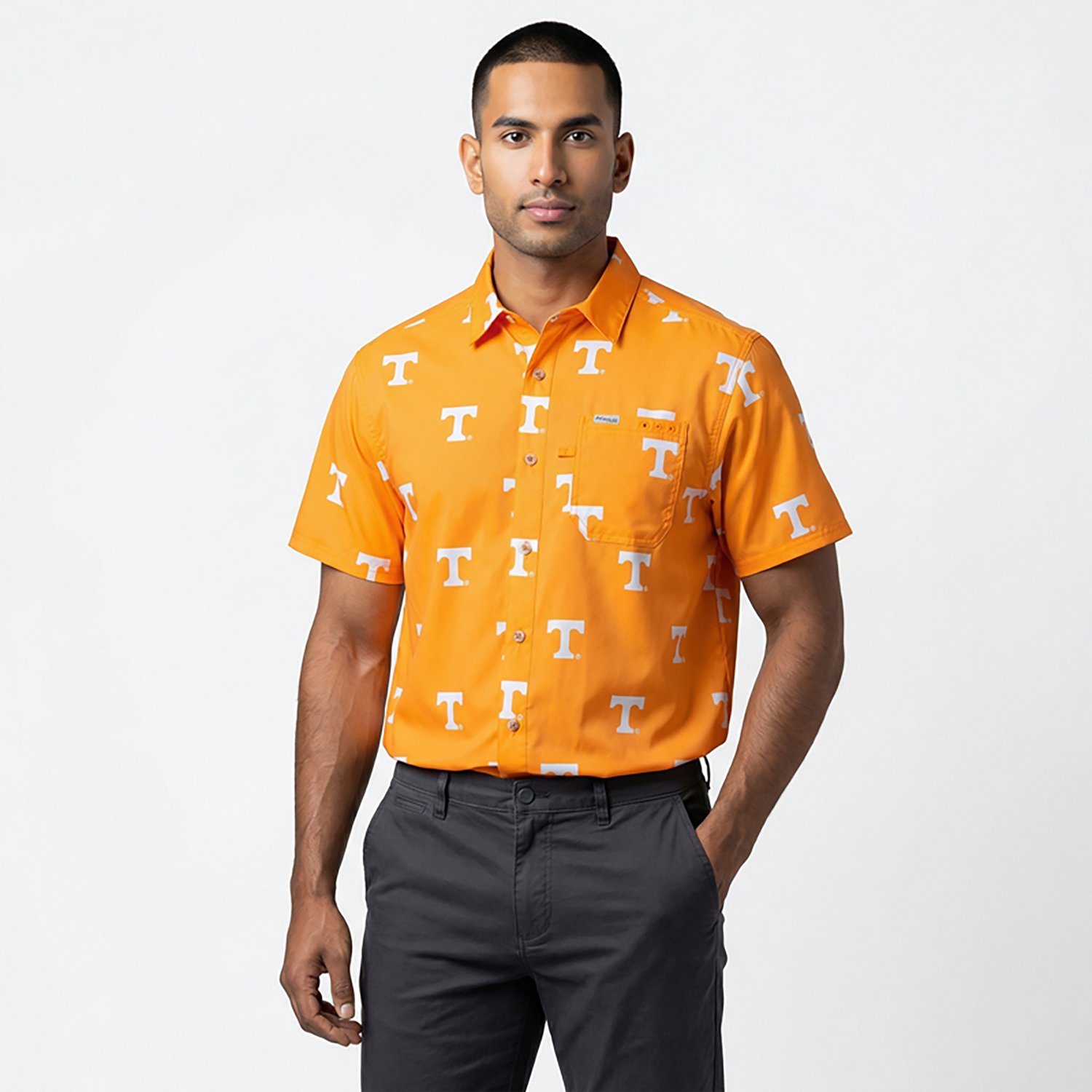 Columbia Sportswear Men's University of Tennessee CLG Super Slack Tide™ Logo Print Shirt - view number 8
