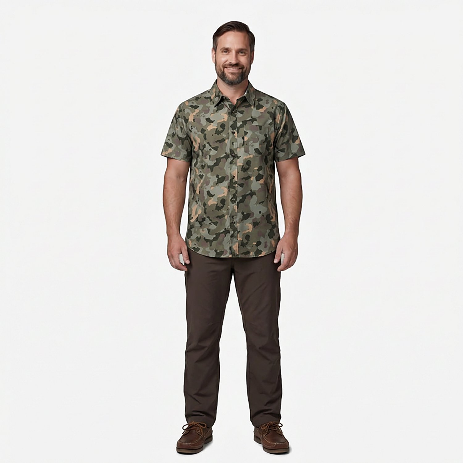 Magellan Outdoors Men's Shore and Line Washed Out Pocket Button-Down Fishing Shirt