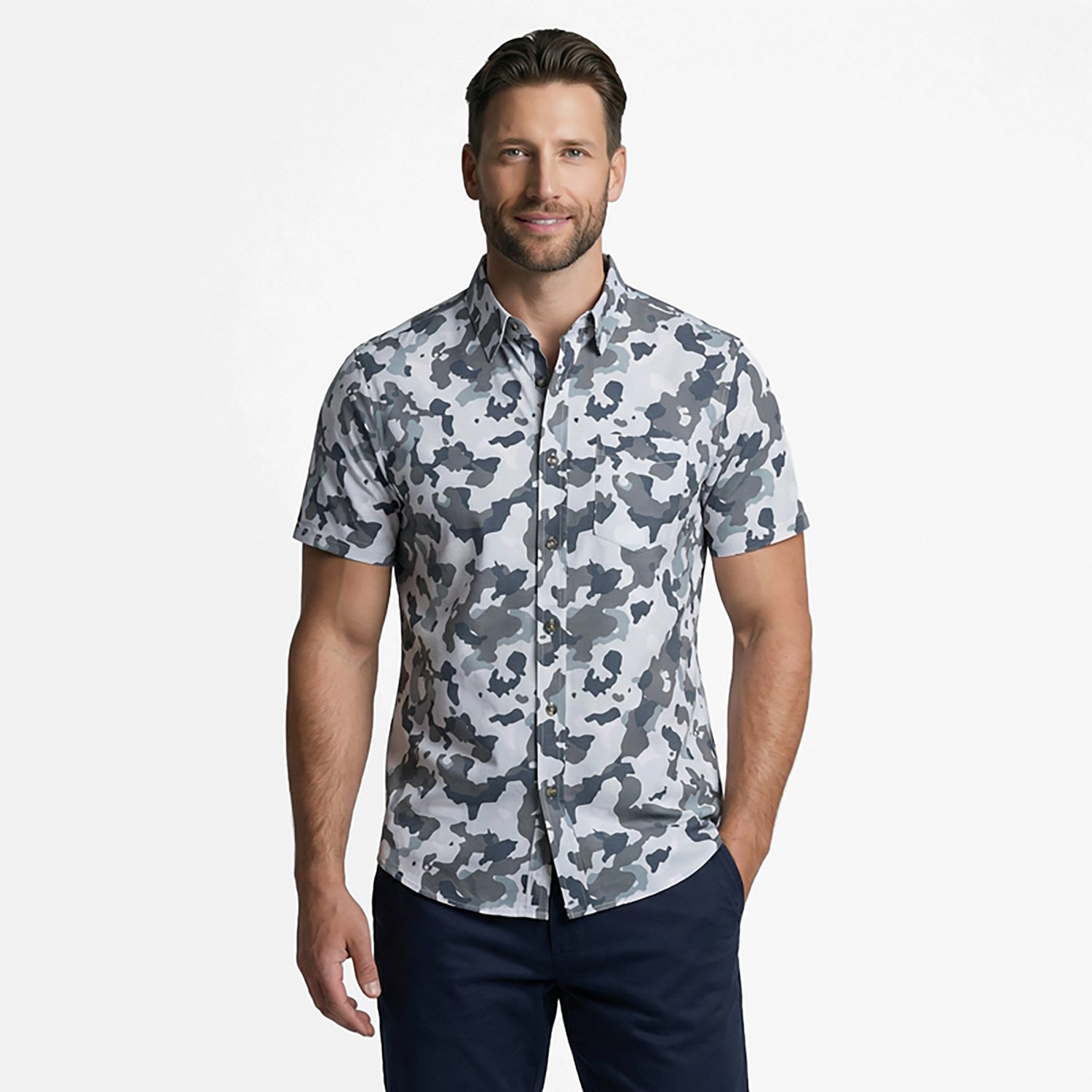 Magellan Outdoors Men's Shore and Line Washed Out Pocket Button-Down Fishing Shirt - view number 2