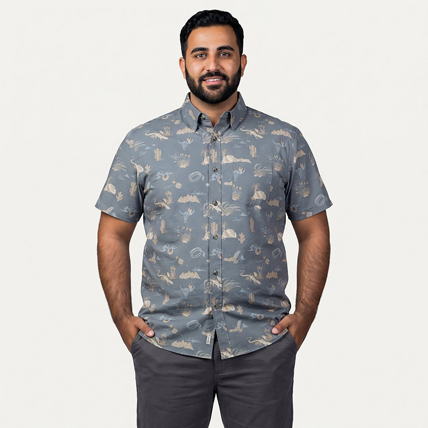 Magellan Outdoors Men's Shore and Line Washed Out Pocket Button-Down Fishing Shirt - view number 2