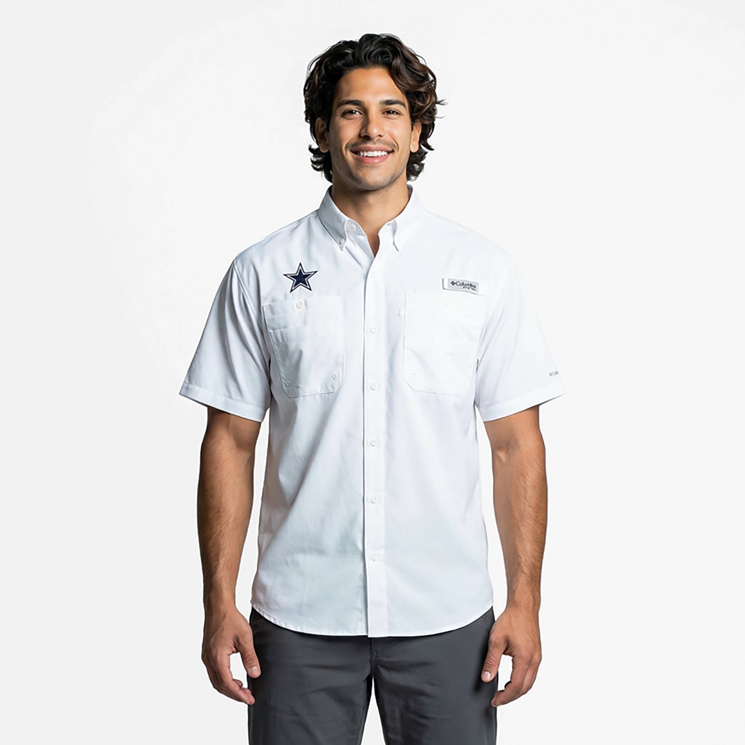Columbia Sportswear Men's Dallas Cowboys PFG Tamiami Fishing Shirt - view number 3