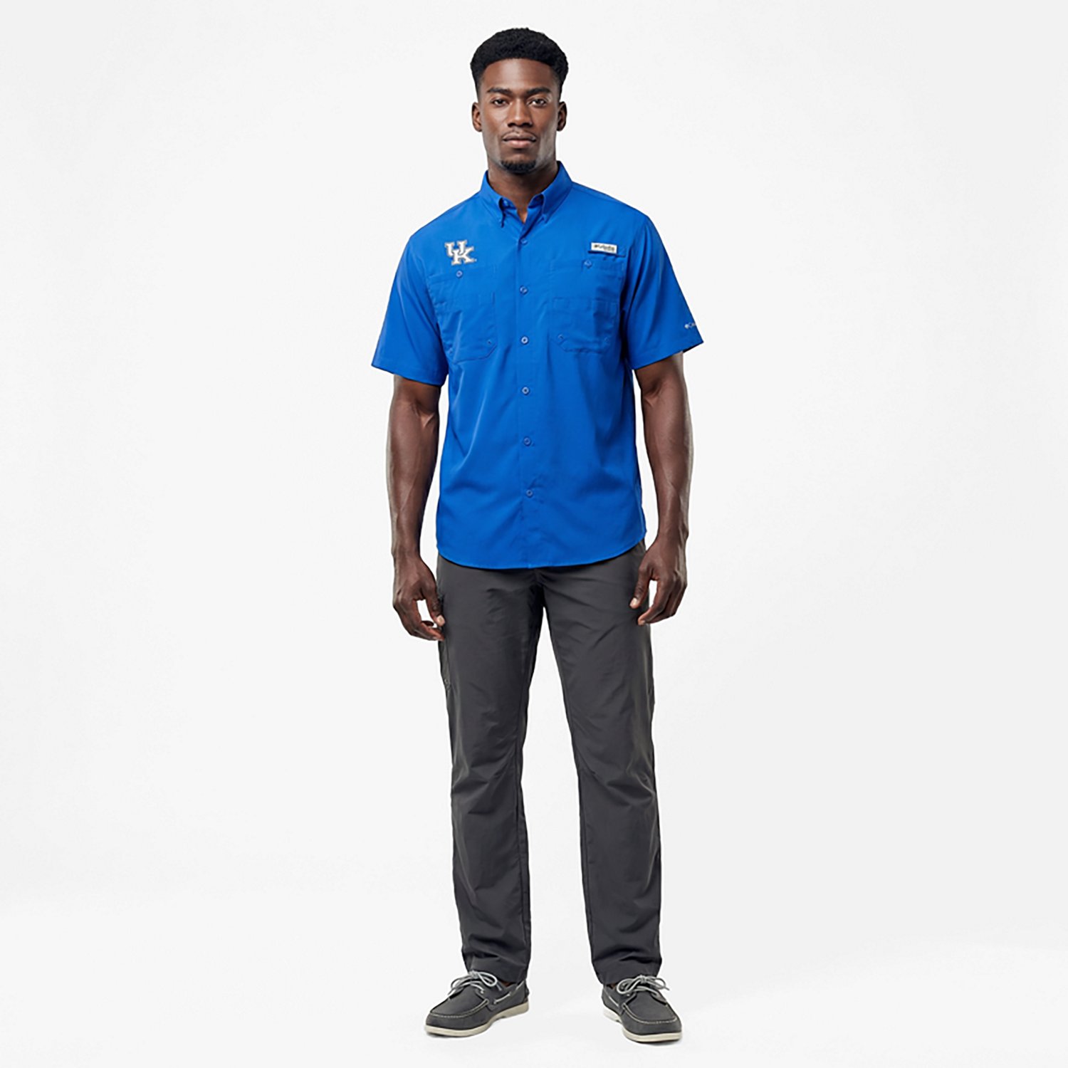 Columbia Sports Men's University of Kentucky Tamiami Short Sleeve Fishing Shirt - view number 4