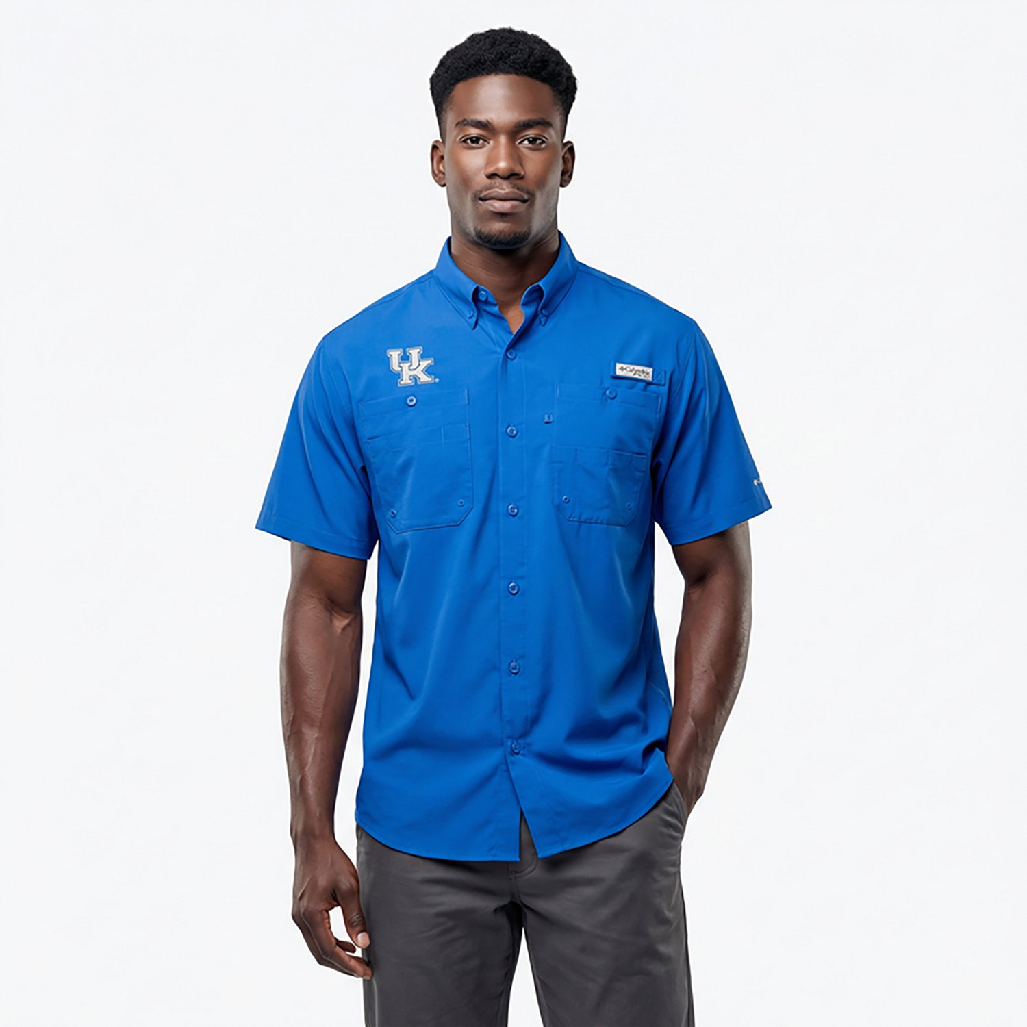 Columbia Sports Men's University of Kentucky Tamiami Short Sleeve Fishing Shirt - view number 5