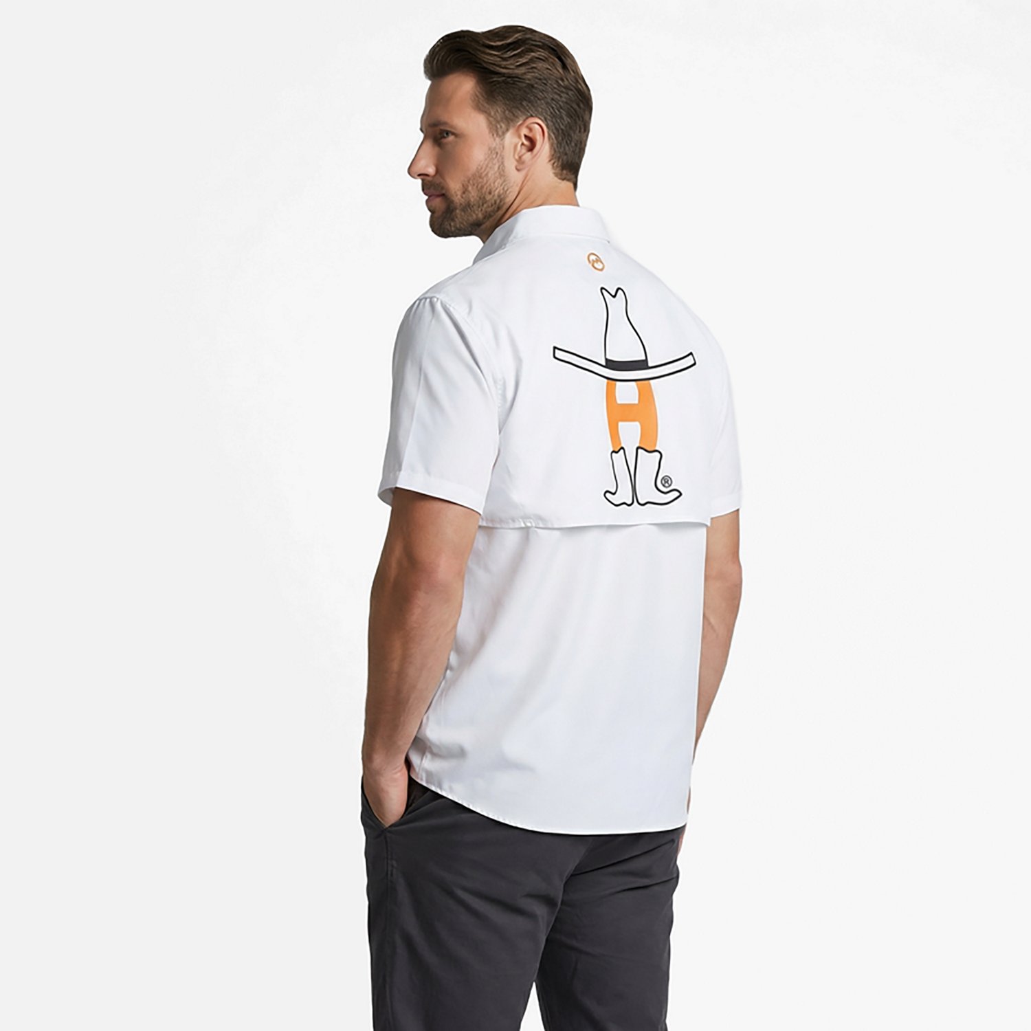 Magellan Outdoors Men's Howdy Houston Livestock Show and Rodeo Lake Fork Short Sleeve Shirt - view number 2