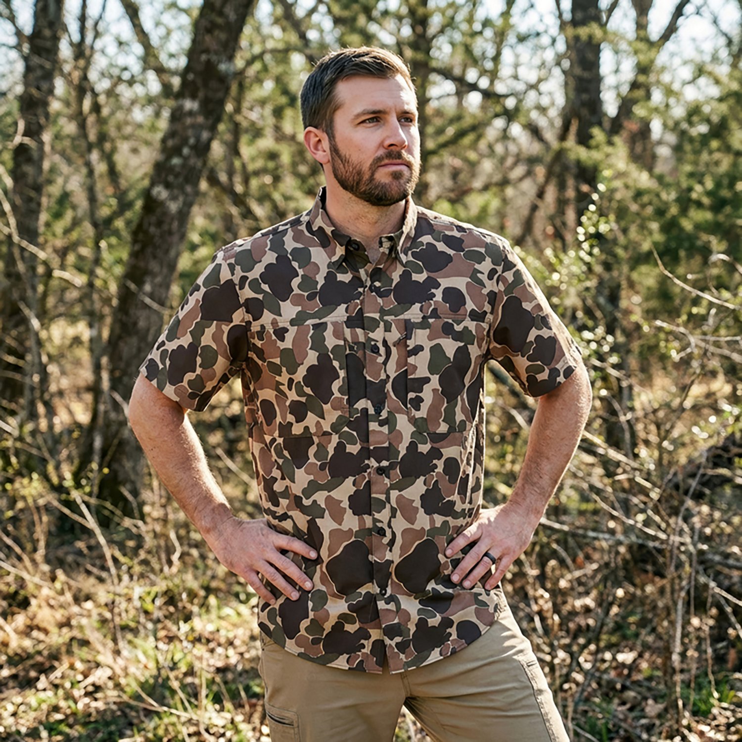 Magellan Outdoors Men's Lightweight Ripstop Button Down Short Sleeve Shirt                                                       - view number 8