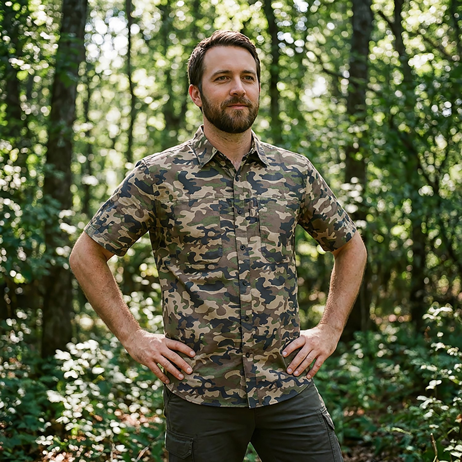 Magellan Outdoors Men's Lightweight Ripstop Button Down Short Sleeve Shirt                                                       - view number 6