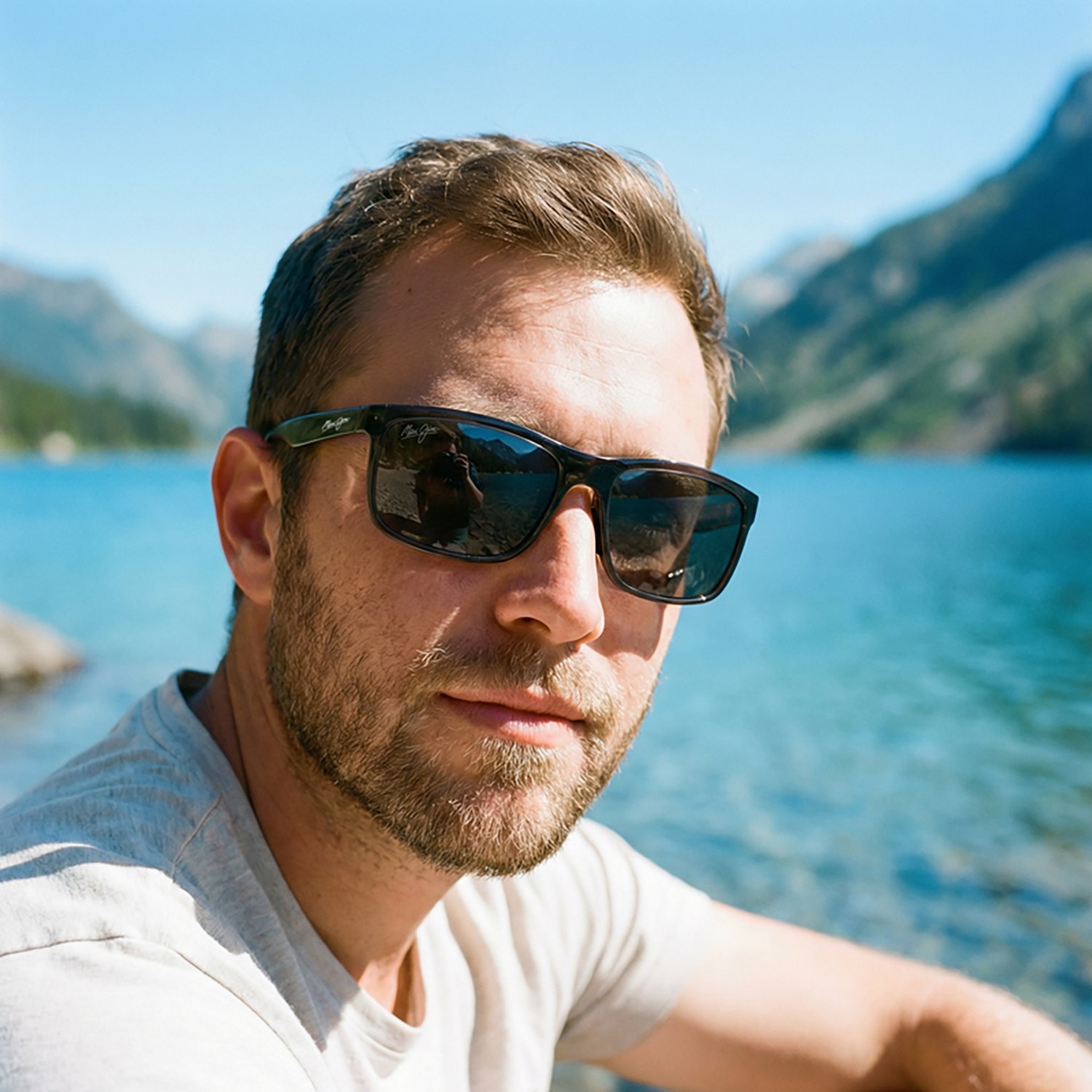 Maui Jim Huelo Polarized Rectangle Sunglasses                                                                                    - view number 3