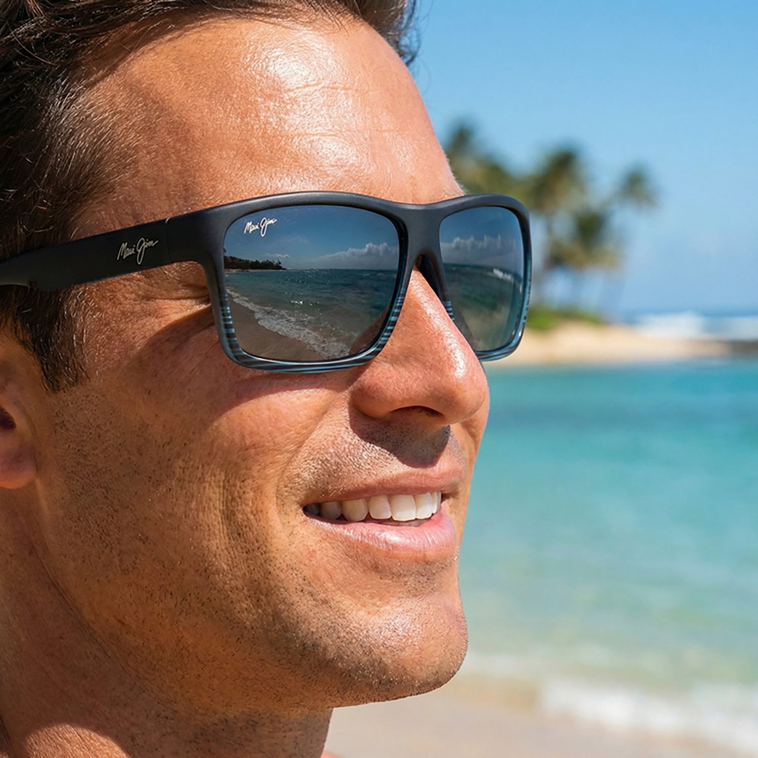 Maui Jim Men's Alenuihaha Polarized Wrap Sunglasses - view number 3