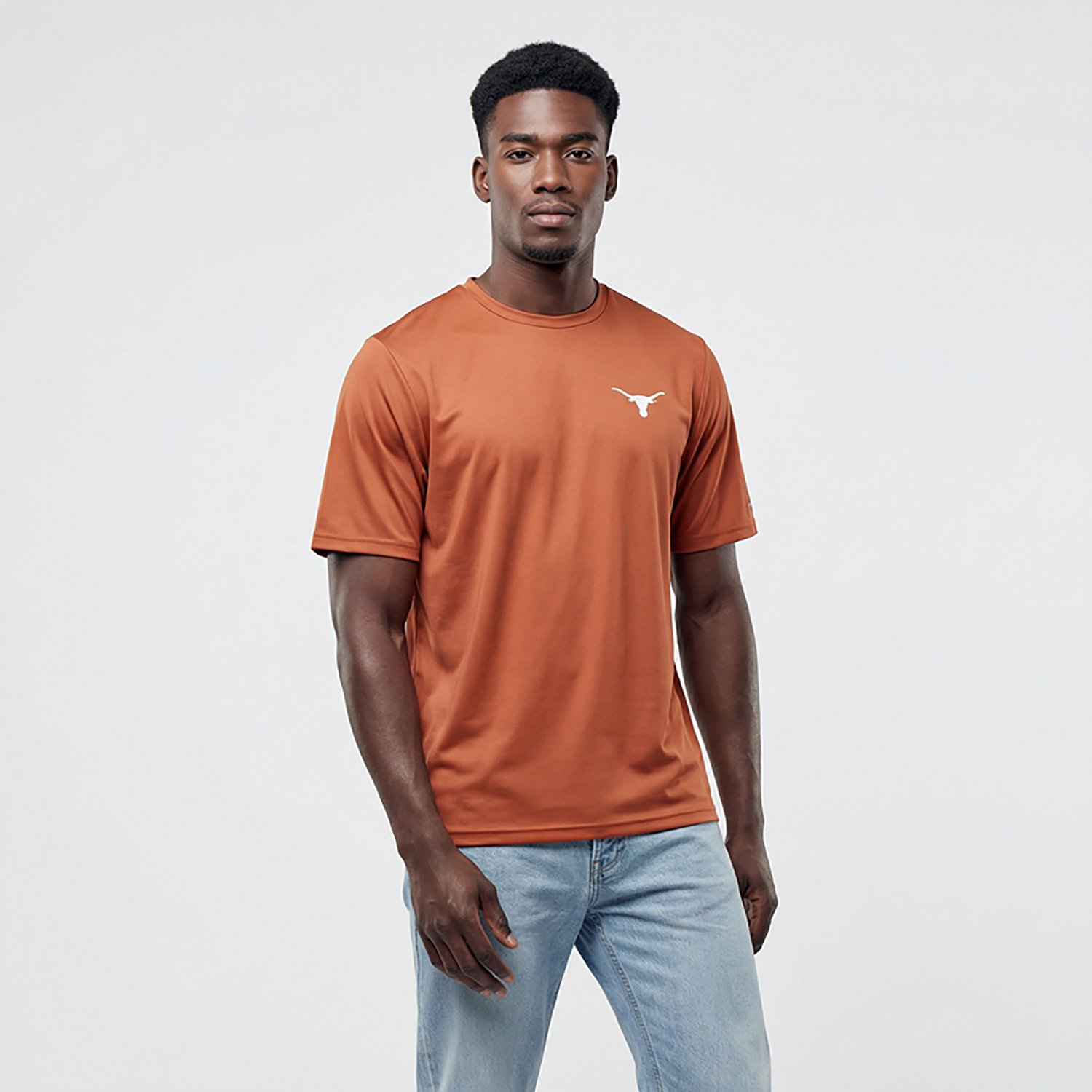 Columbia Sportswear Men's University of Texas Flag Terminal Tackle Short Sleeve Shirt - view number 6