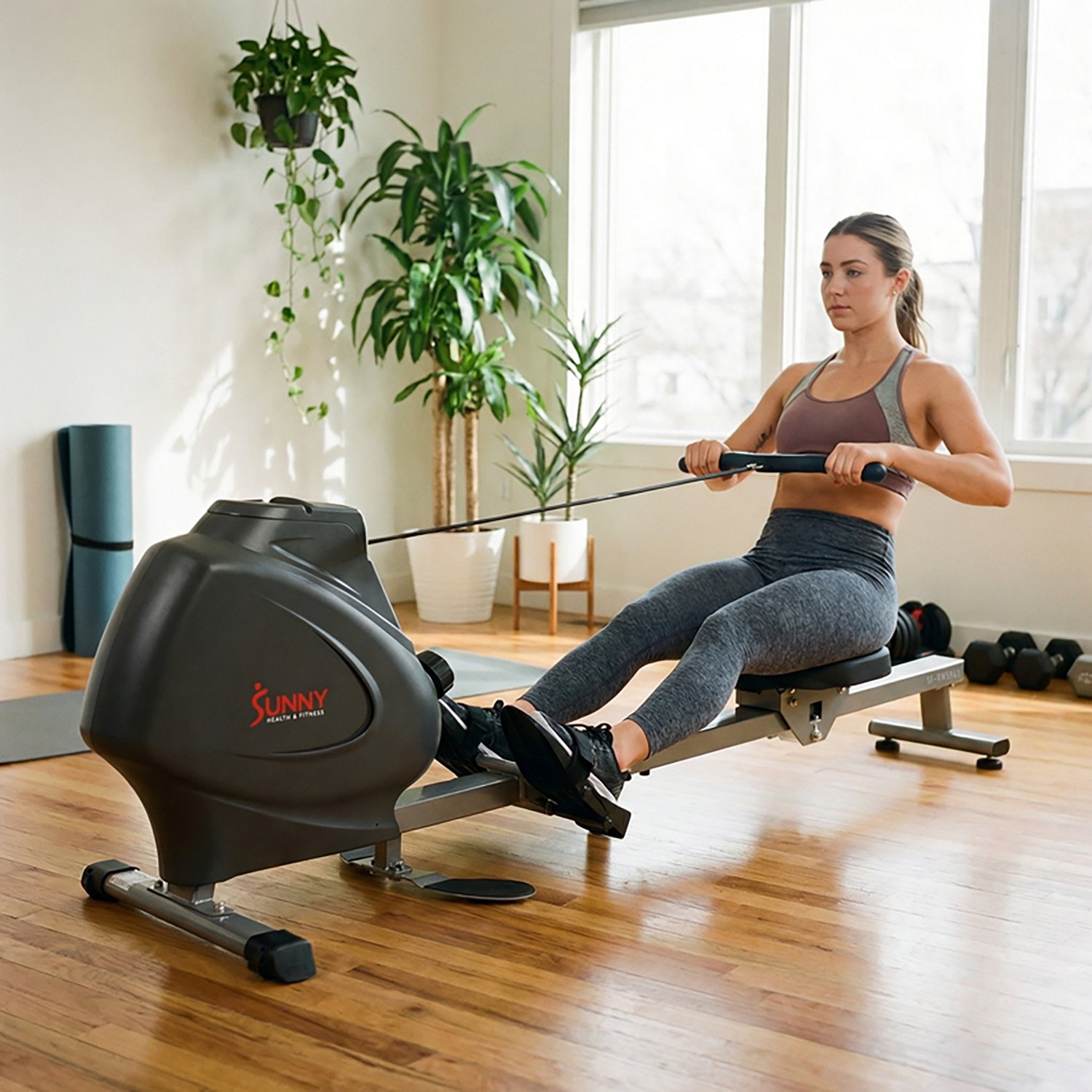 Sunny Health & Fitness Multifunction SPM Magnetic Rowing Machine                                                                 - view number 7