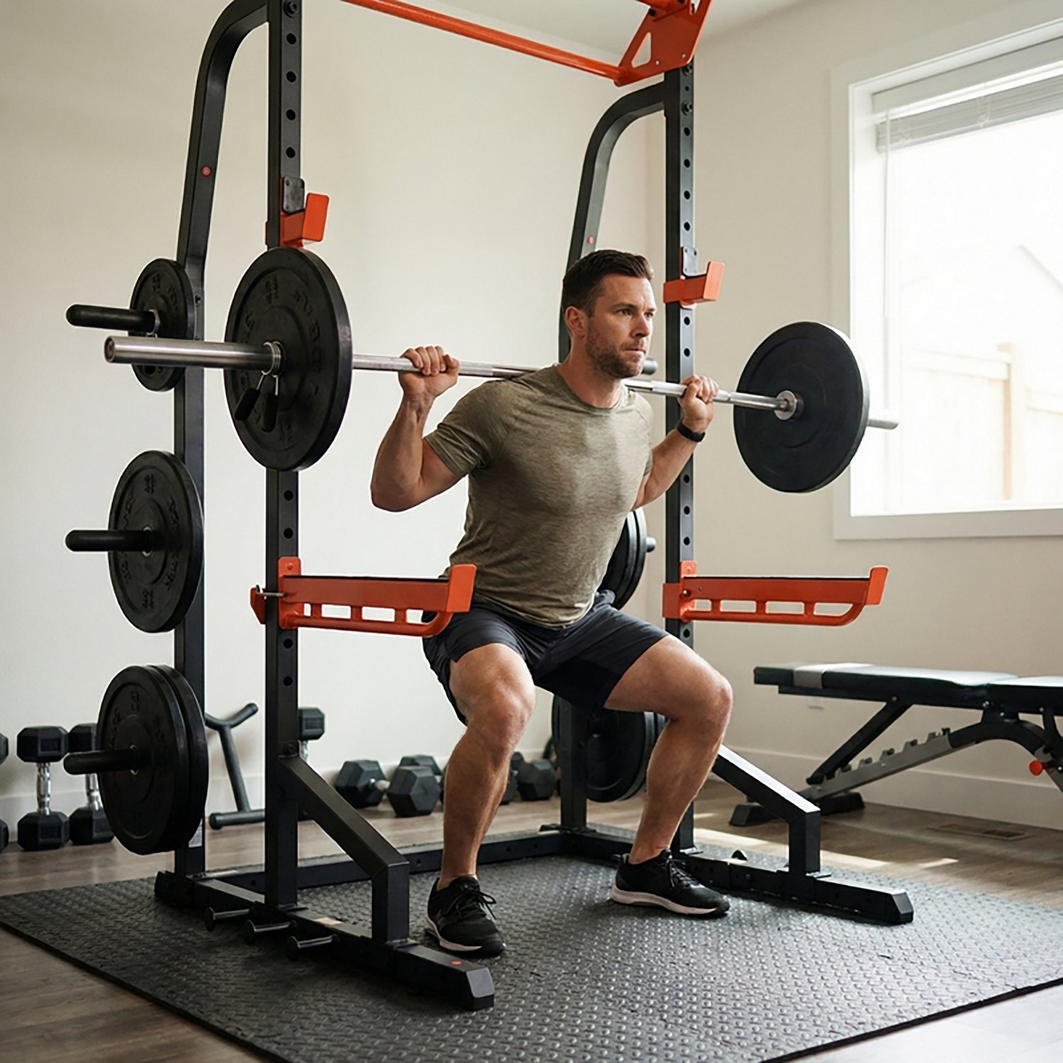 Sunny Health & Fitness Power Zone Half Rack Power Cage