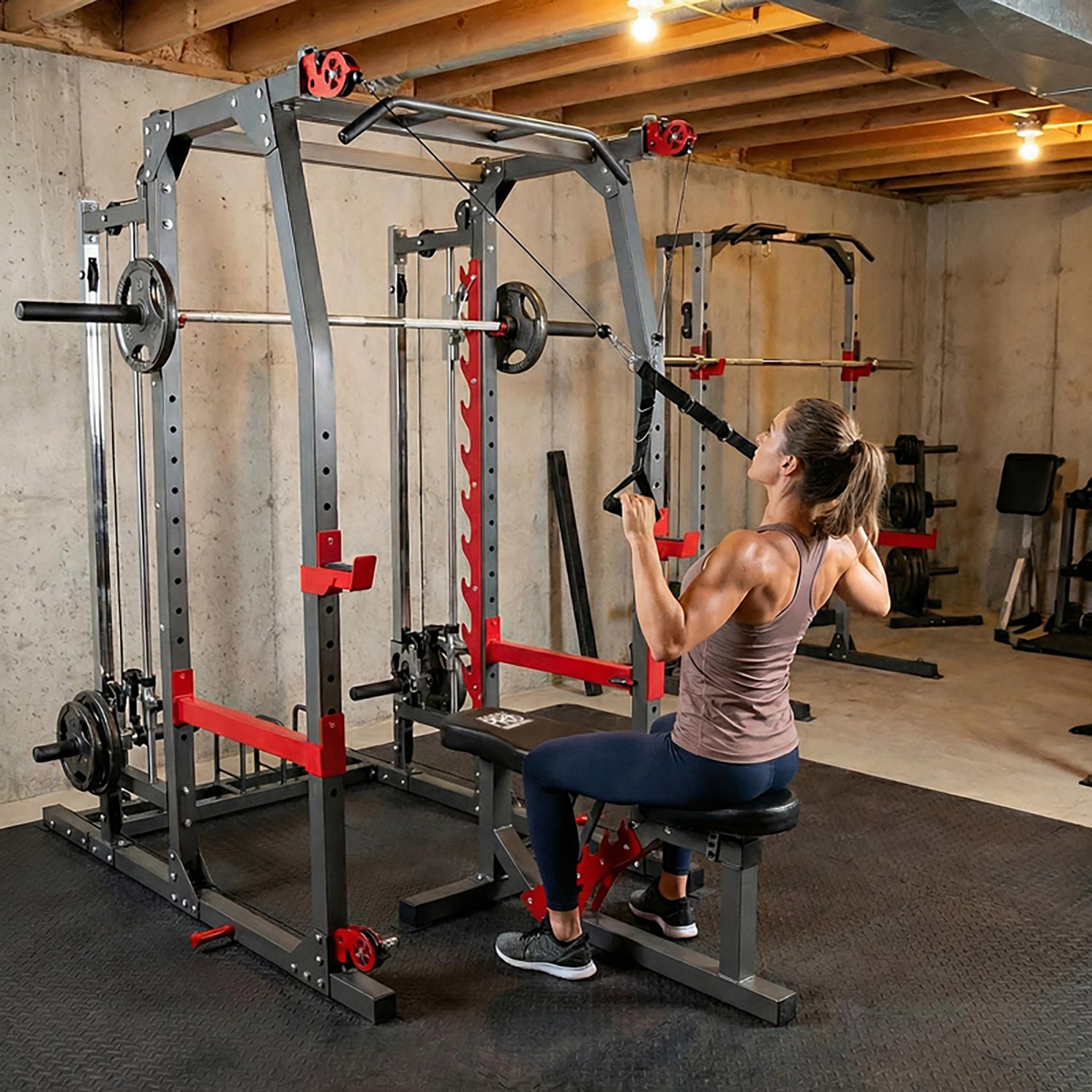 Marcy Pro Smith Machine Home Gym Training System Cage