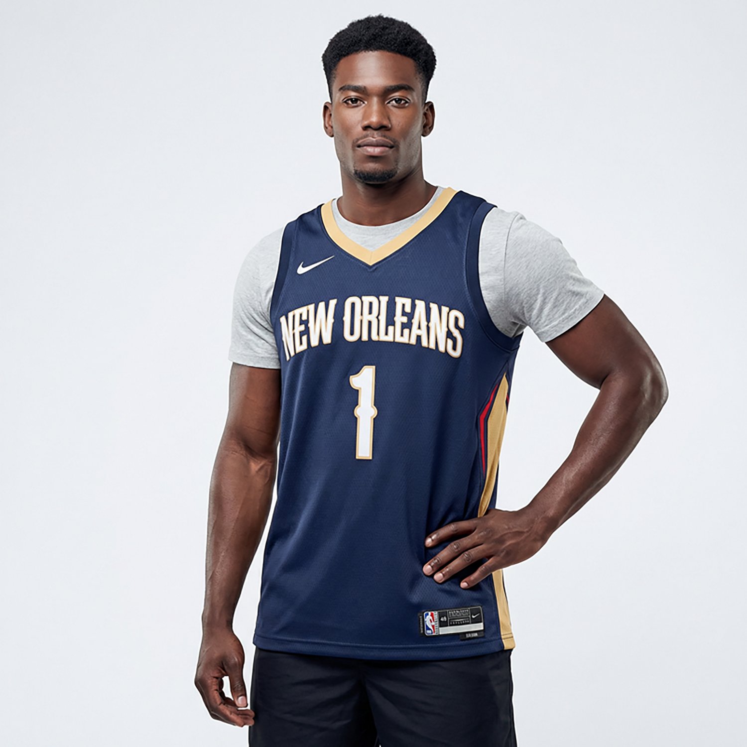 Nike Men's New Orleans Pelicans Zion Williamson Swingman Jersey - view number 2