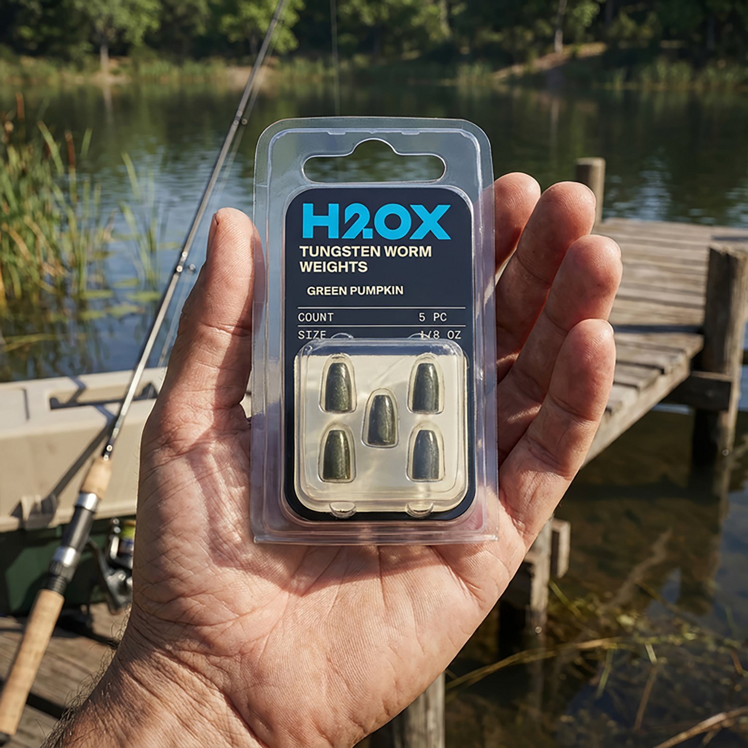 H2OX 1/8 oz Tungsten Worm Weights 5 Pack - view number 3