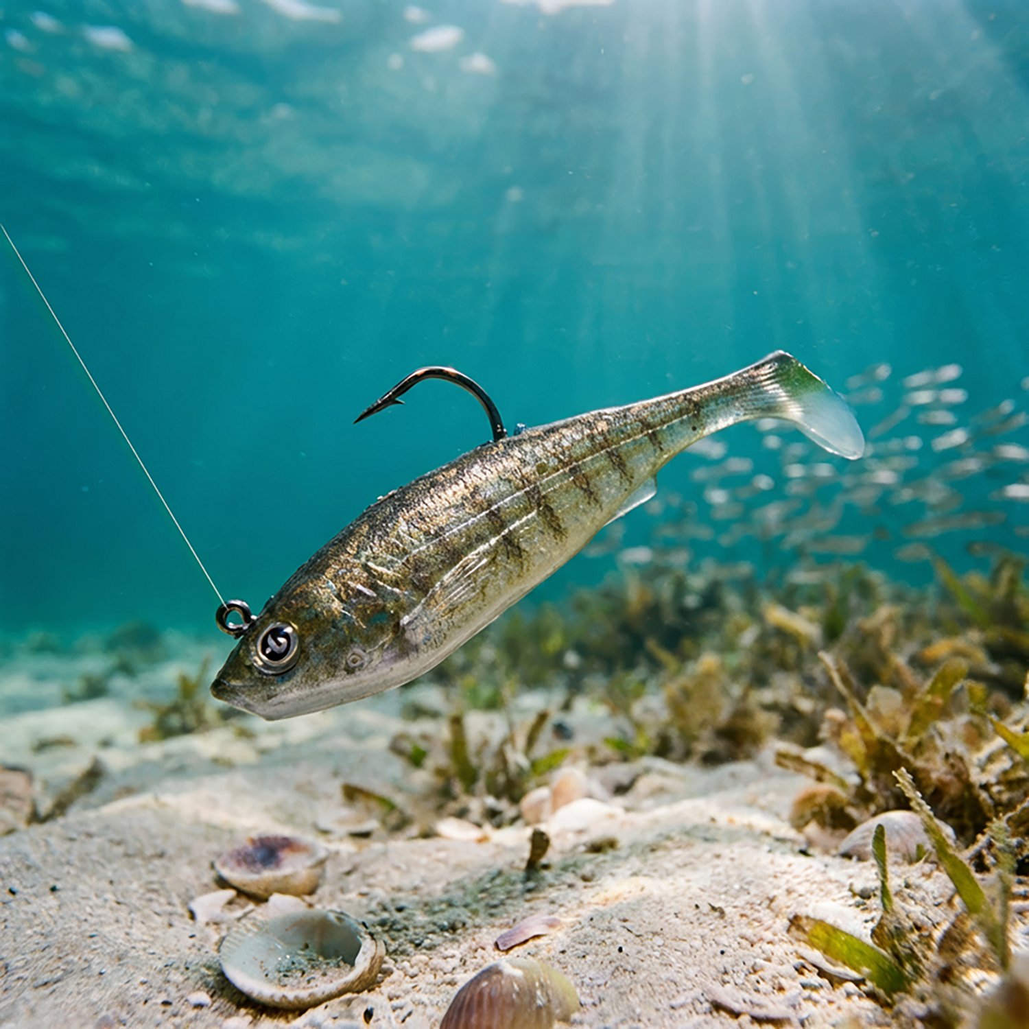 H2OX 3 inch Saltwater Prerigged Swim Shad 3 Pack                                                                                 - view number 4