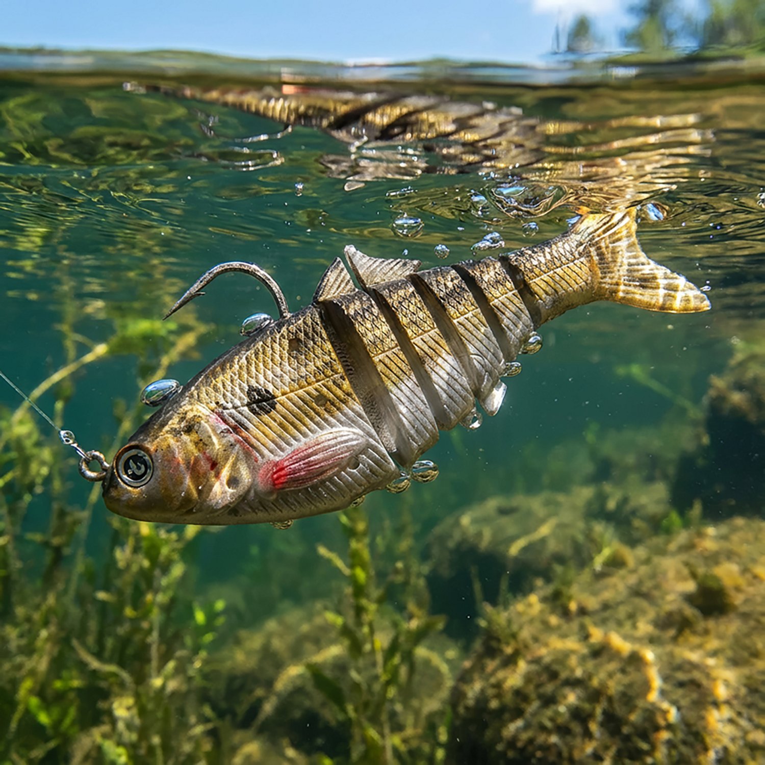 H2OX 3.5 inch Multi Joint Shad Swim Bait - view number 4