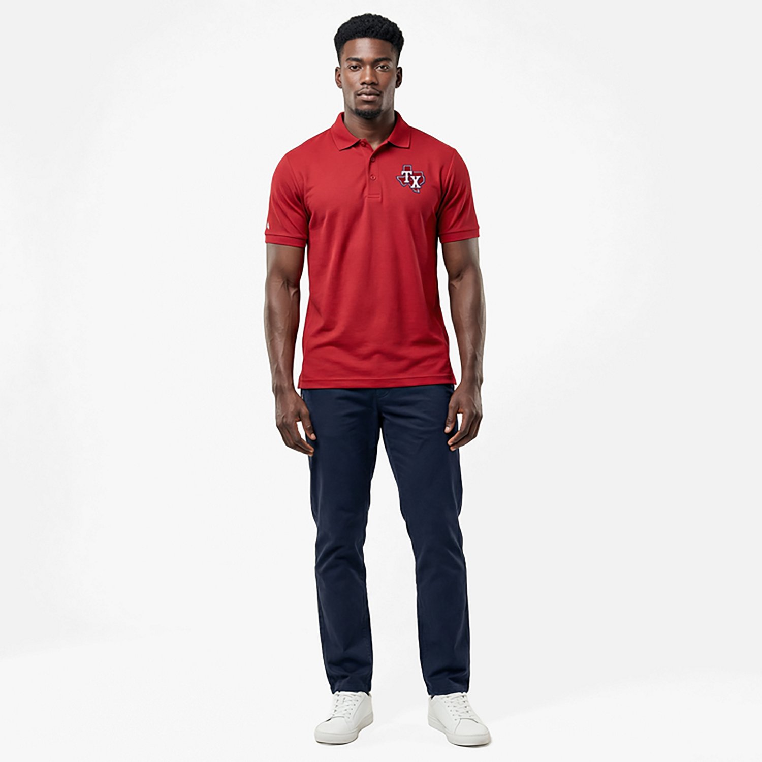Antigua Men's Texas Rangers Legacy Pique Polo Shirt - view number 2