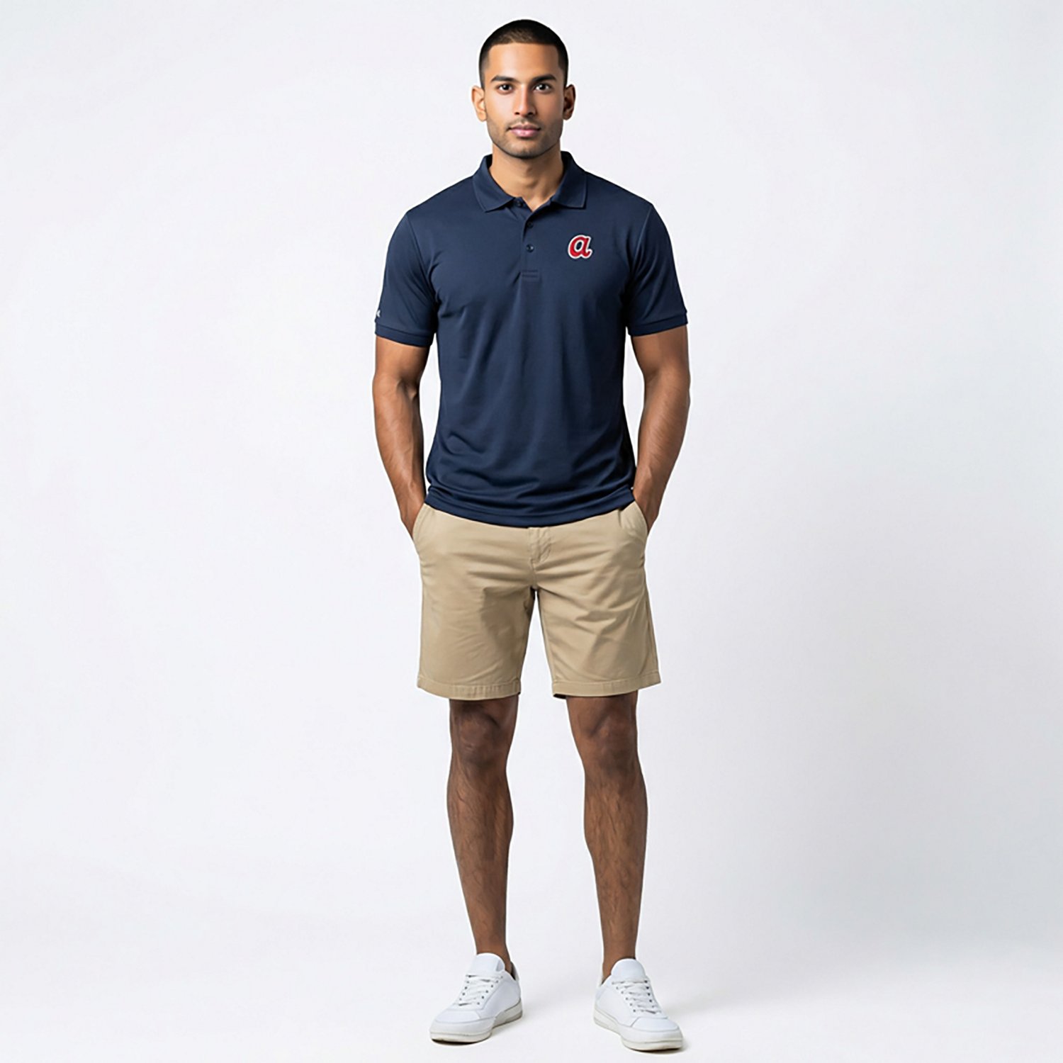 Antigua Men's Atlanta Braves Legacy Pique Polo Shirt - view number 2