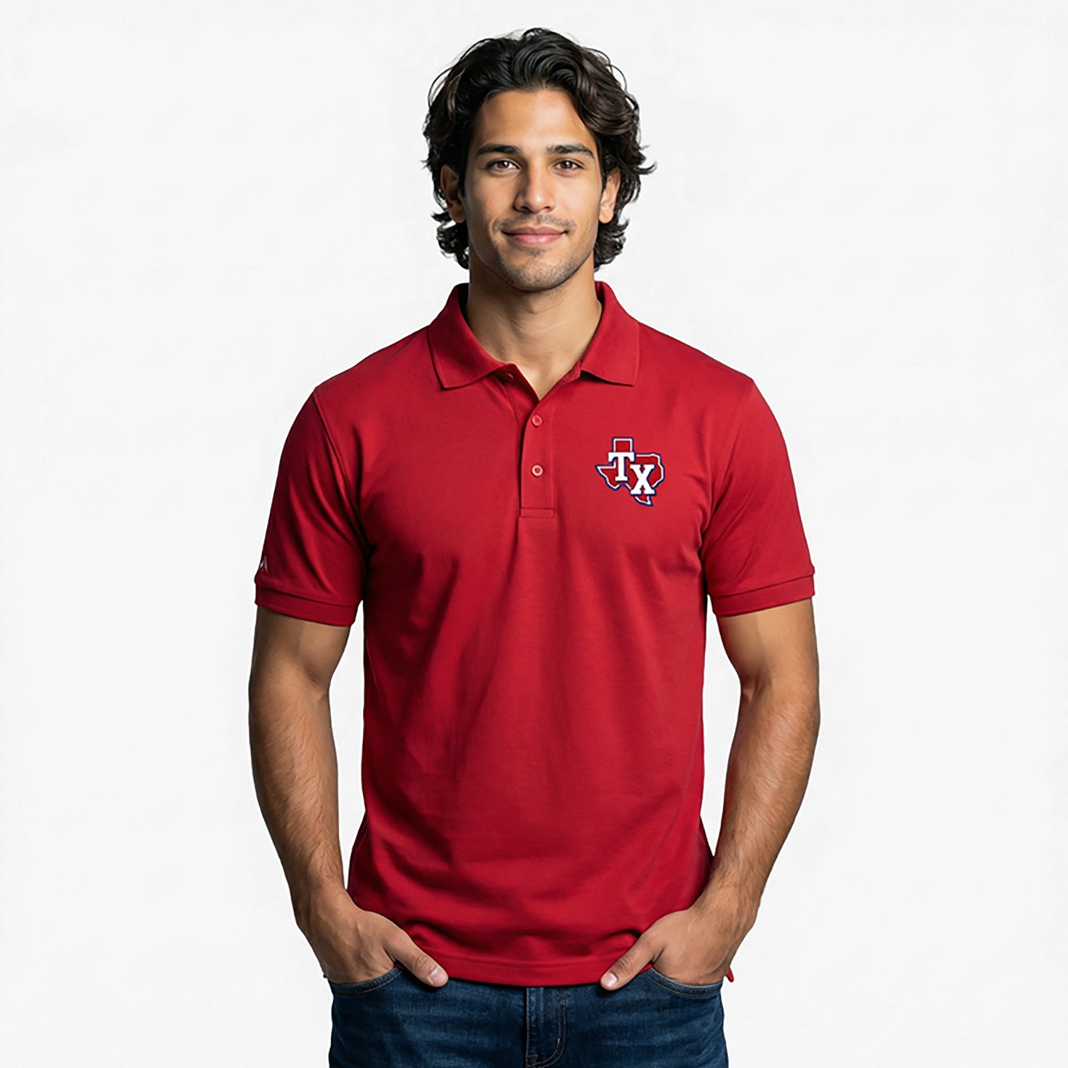 Antigua Men's Texas Rangers Legacy Pique Polo Shirt - view number 3