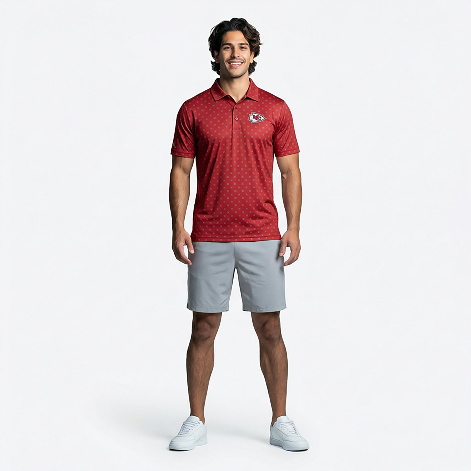 Antigua Men's Kansas City Chiefs Spark Short Sleeve Polo Shirt - view number 2