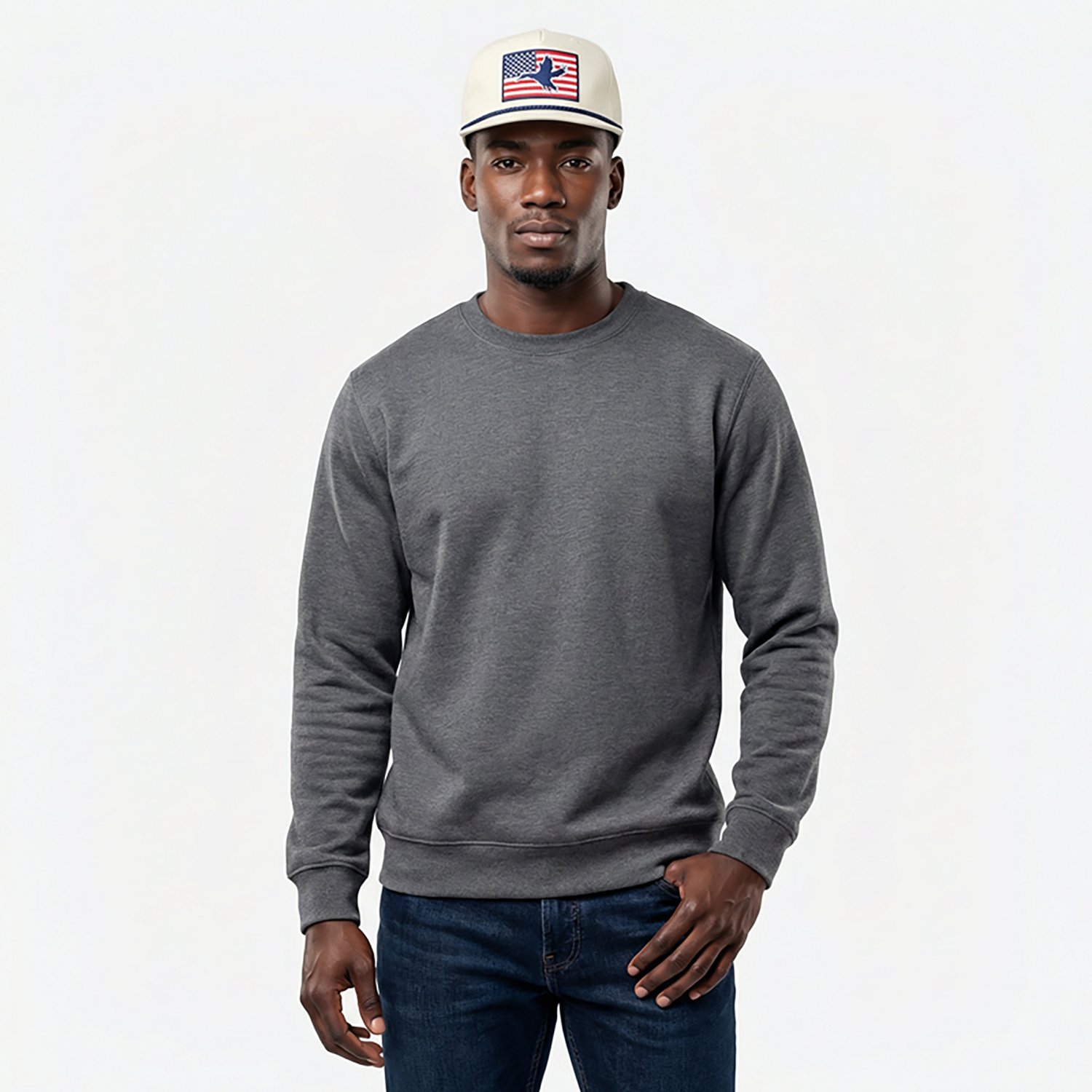 BURLEBO Men's American Flag Duck Cap                                                                                             - view number 2