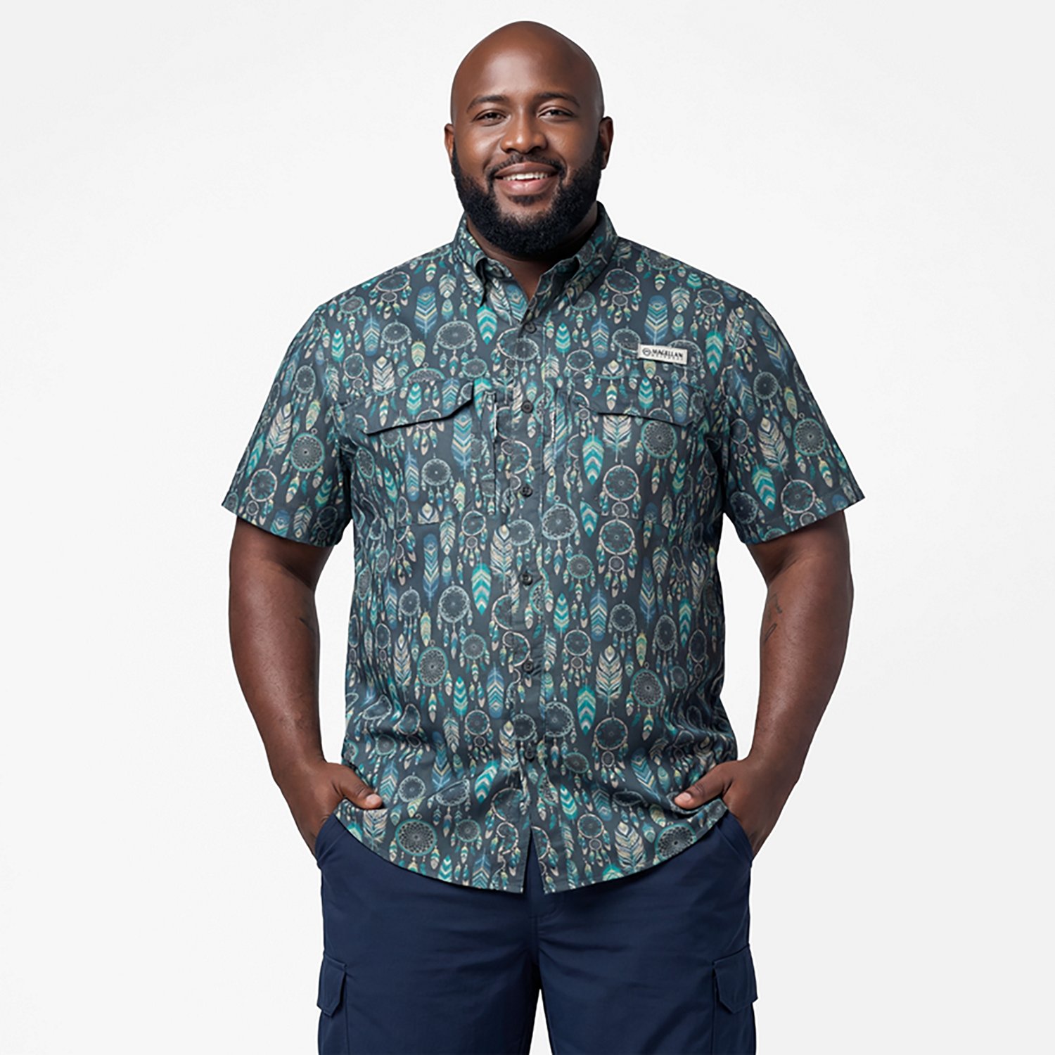 Magellan Outdoors Men's Oklahoma Local State Print Shirt