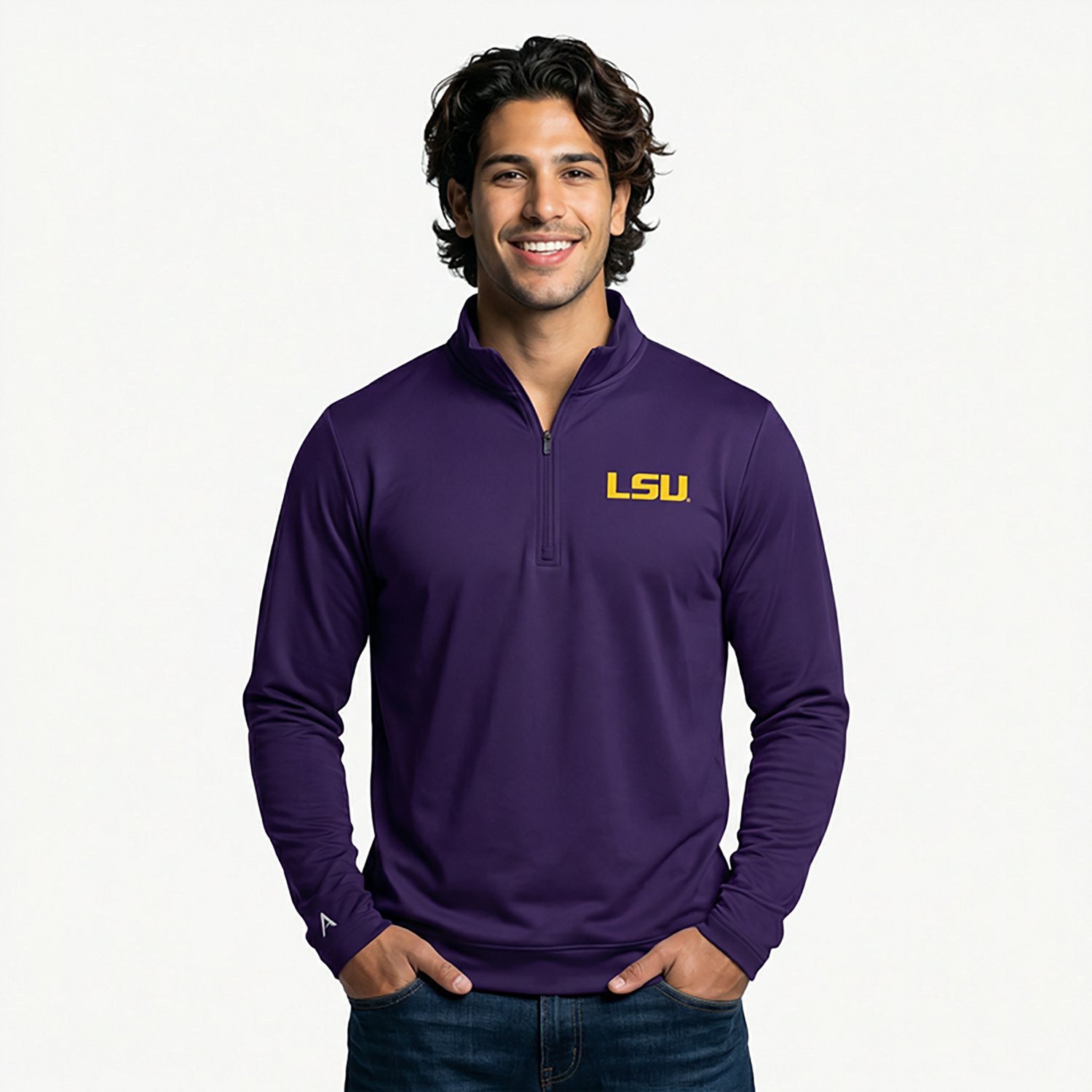 Antigua Men's Louisiana State University Tribute Pullover - view number 3