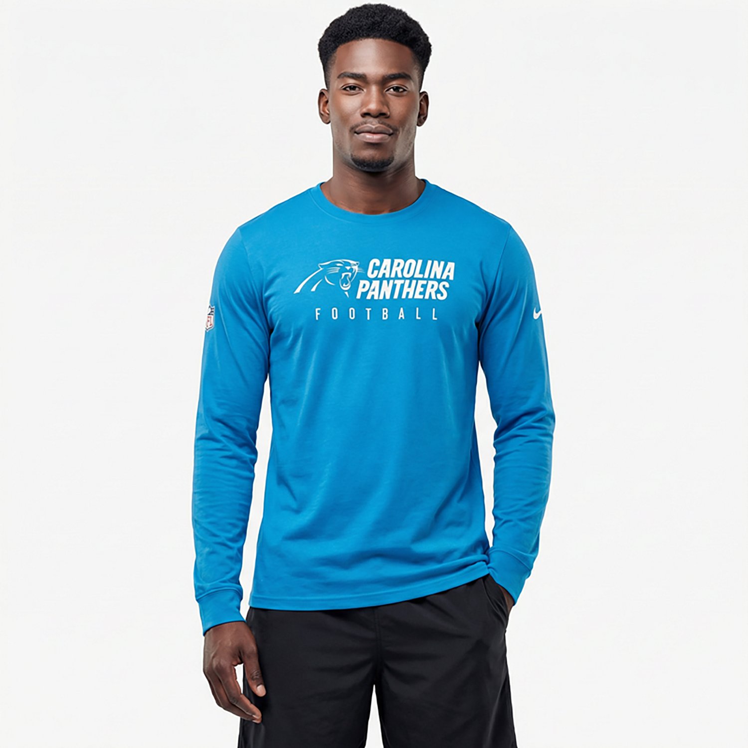 Nike Men's Carolina Panthers Team Issue Dri-FIT Long Sleeve T-shirt - view number 2