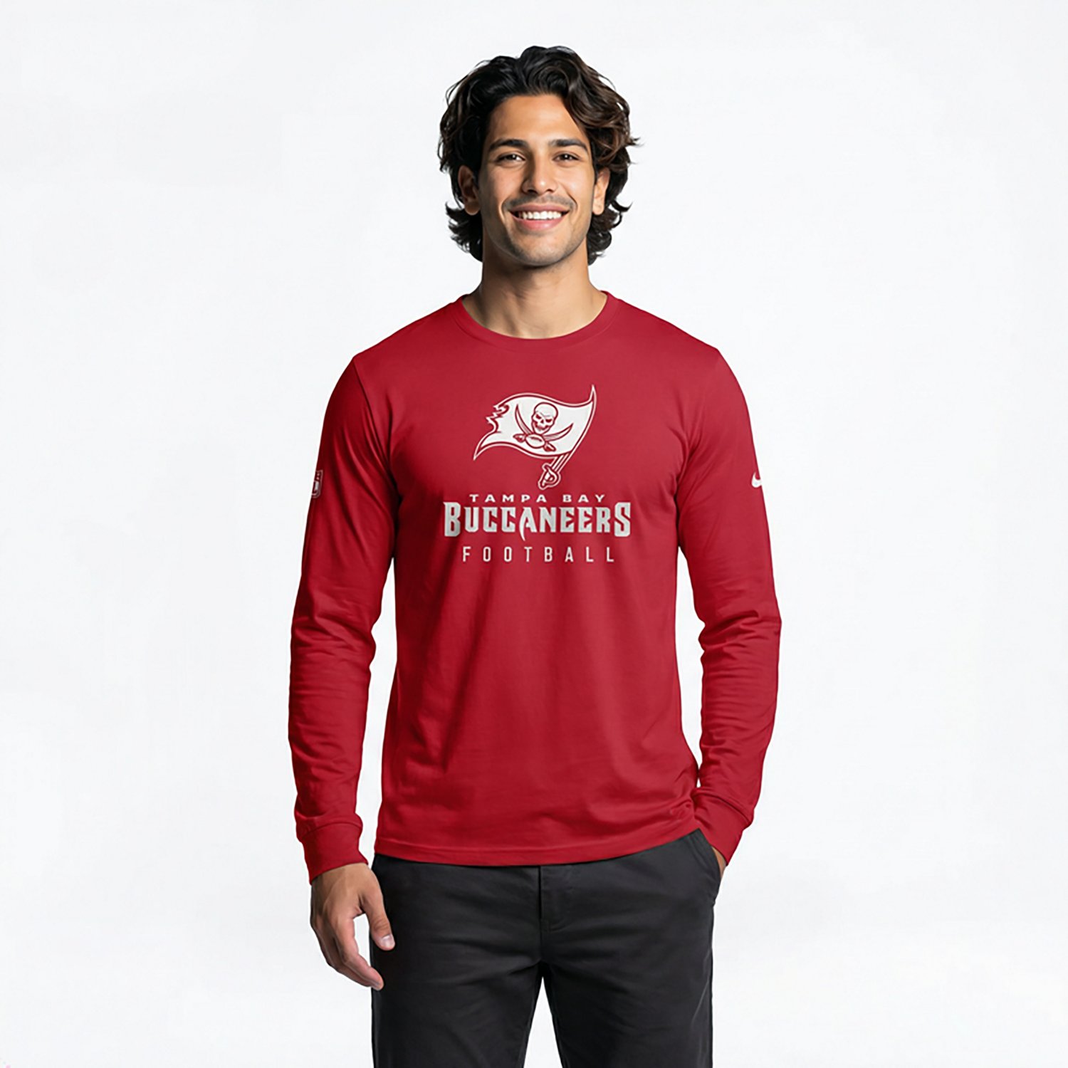 Nike Men's Tampa Bay Buccaneers Team Issue Dri-FIT Long Sleeve T-shirt - view number 2