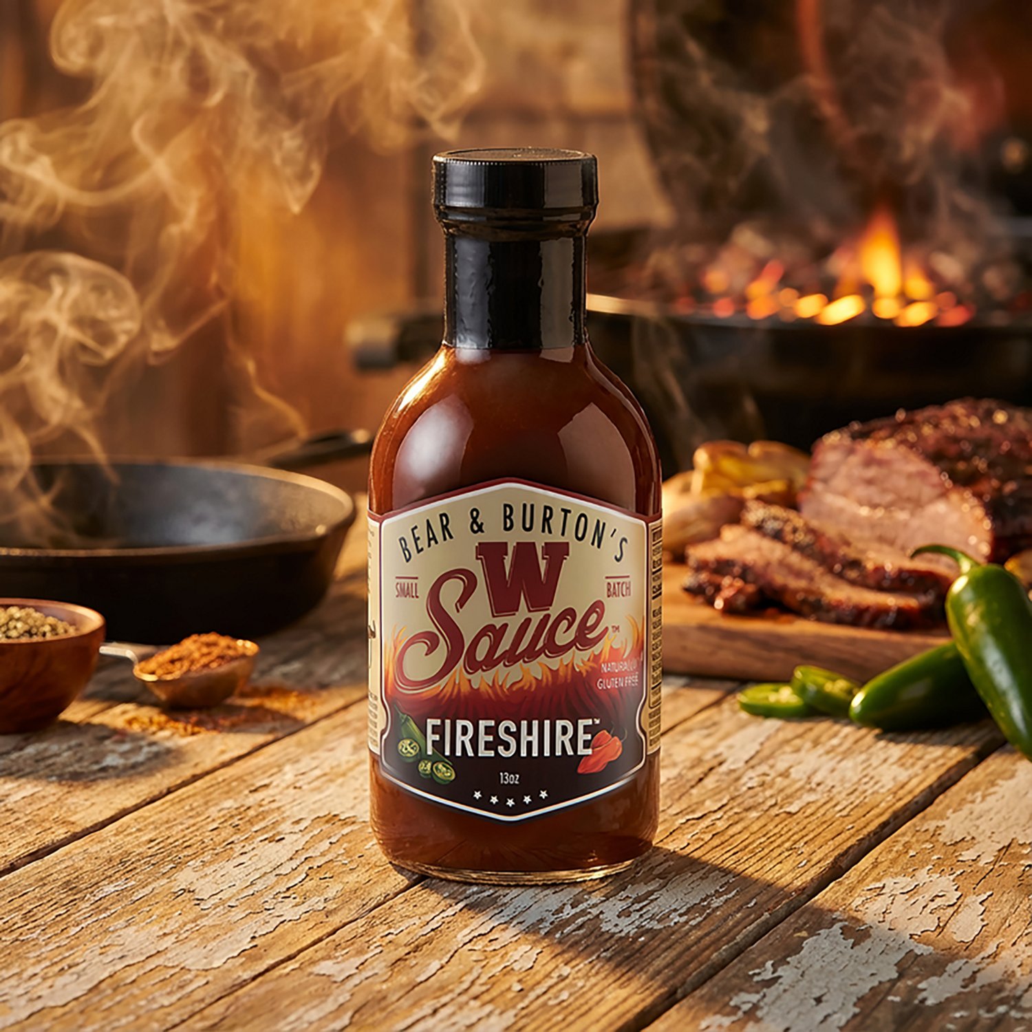 Bear & Burton's W Sauce Fireshire 13 oz Sauce                                                                                    - view number 2