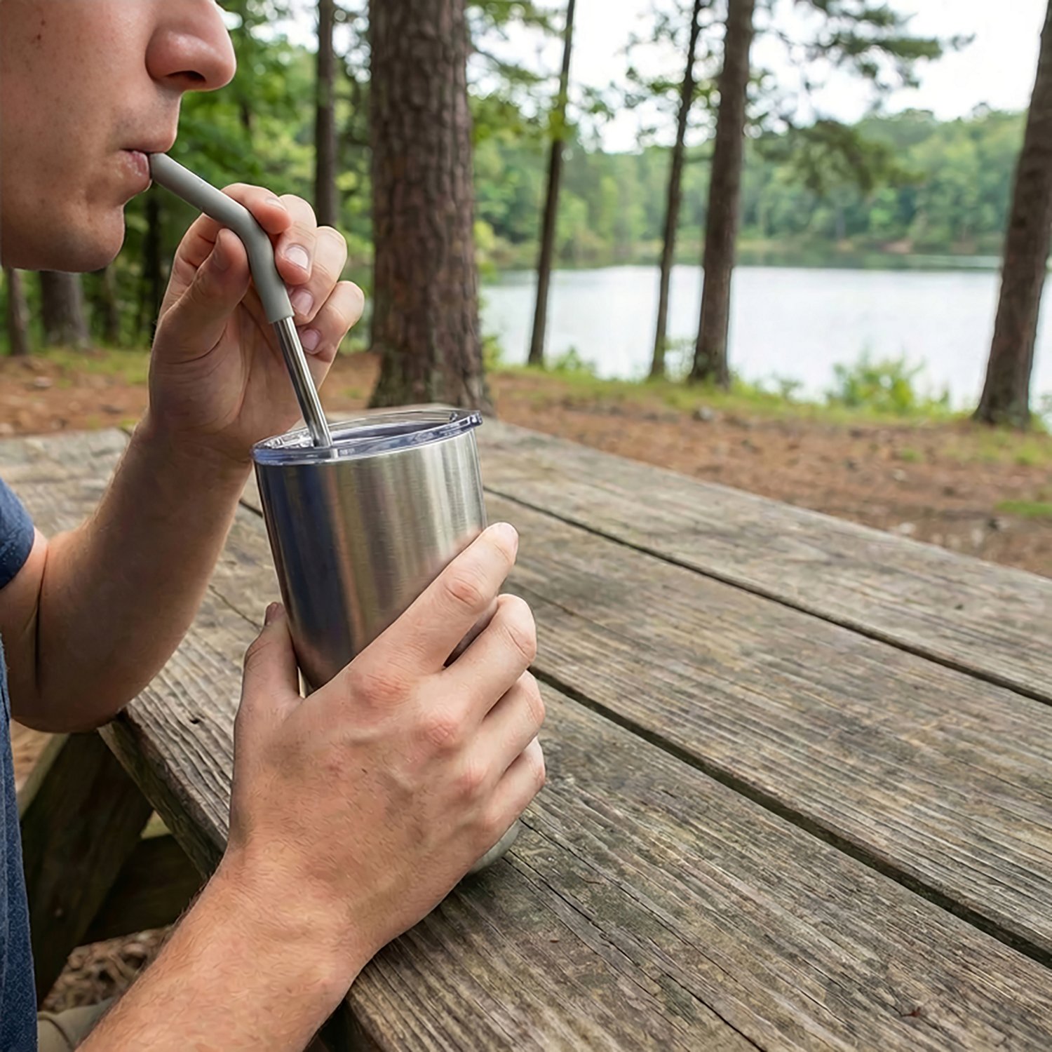 Magellan Outdoors Stainless Steel Straws 4-Pack - view number 3