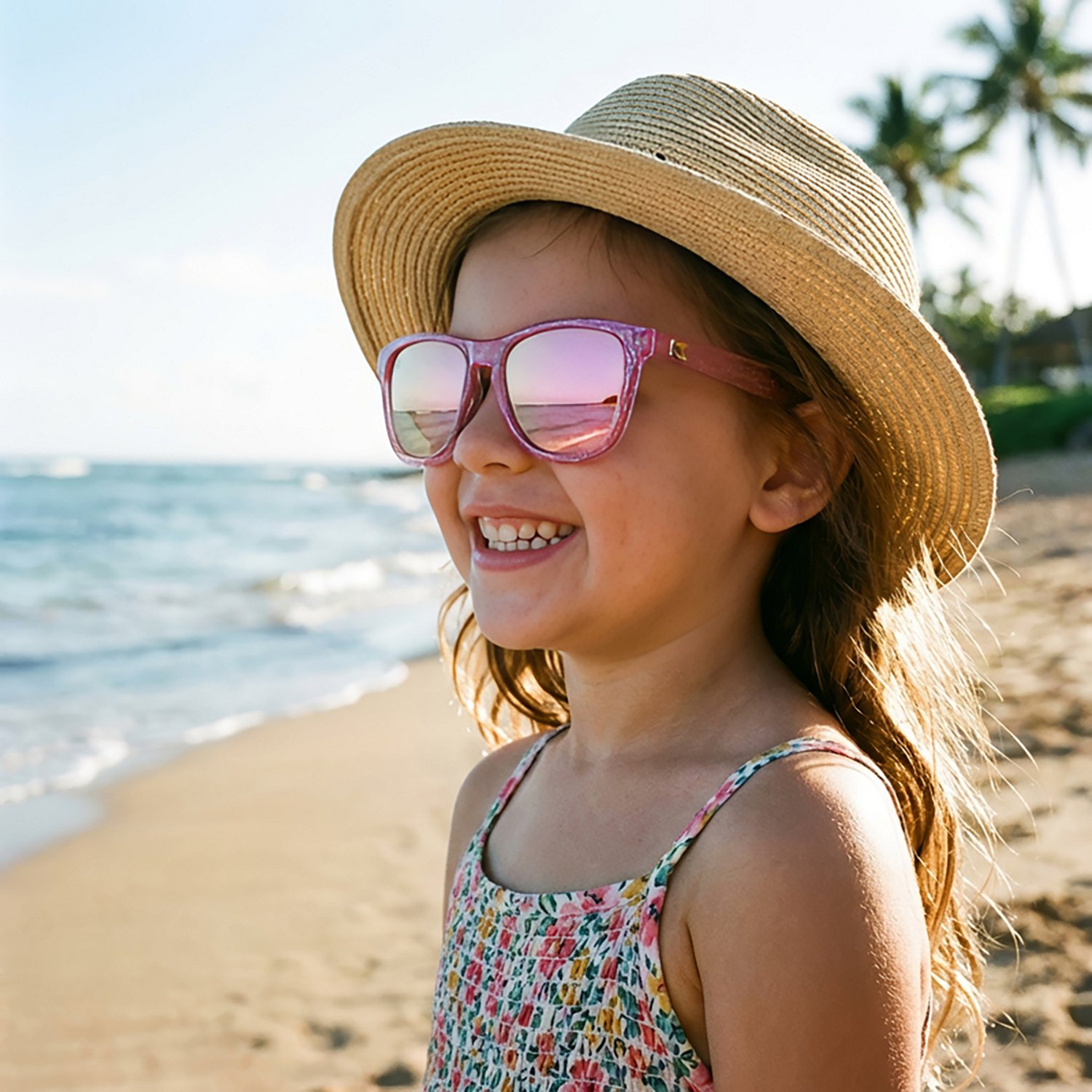 Knockaround Kids’ Pink Sparkle Premiums Sunglasses - view number 5