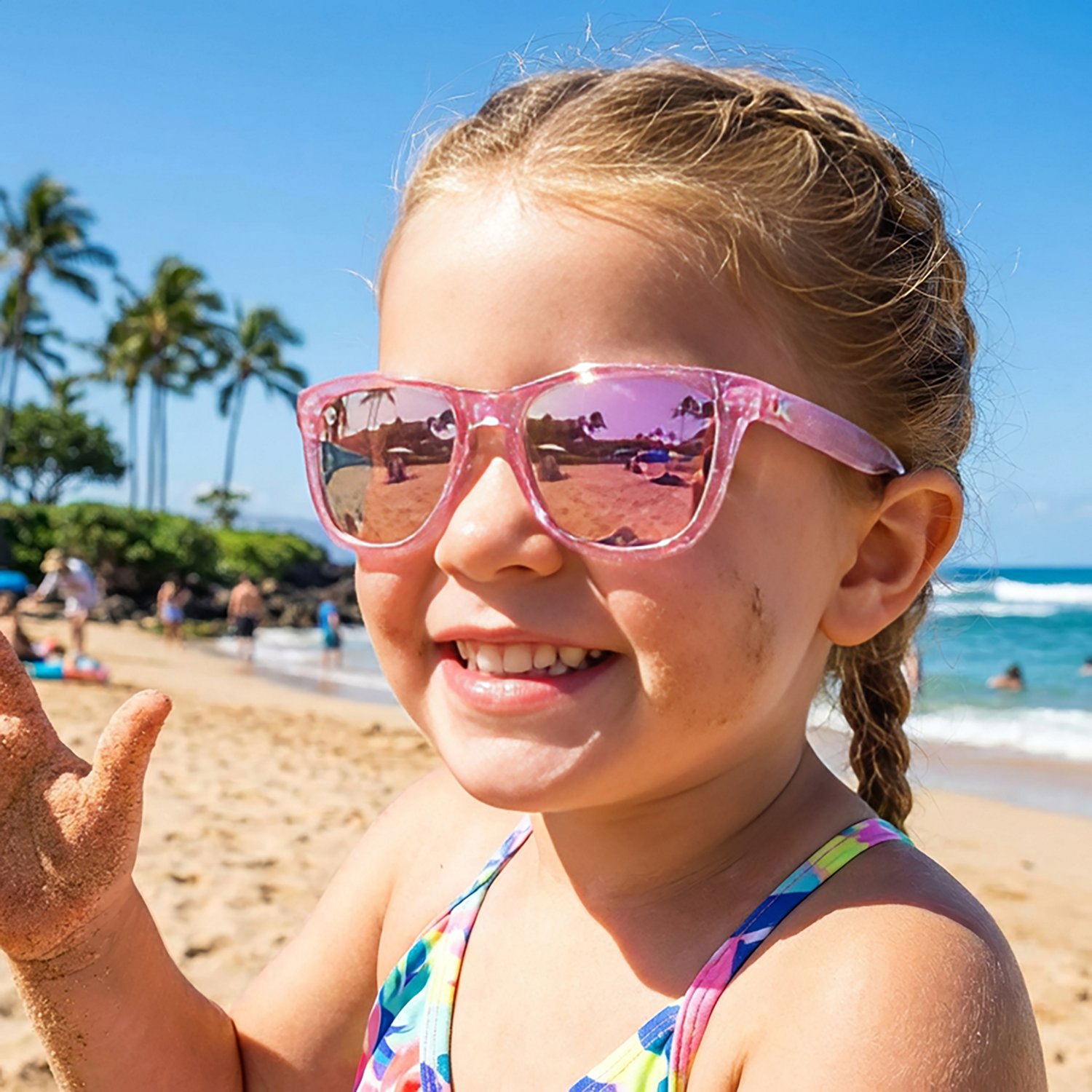 Knockaround Kids’ Pink Sparkle Premiums Sunglasses - view number 6