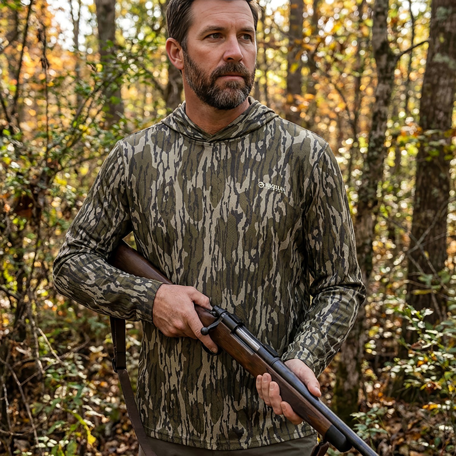 Magellan Outdoors Hunt Gear Men's Eagle Pass Tech Mesh Long Sleeve Hooded T-shirt - view number 6