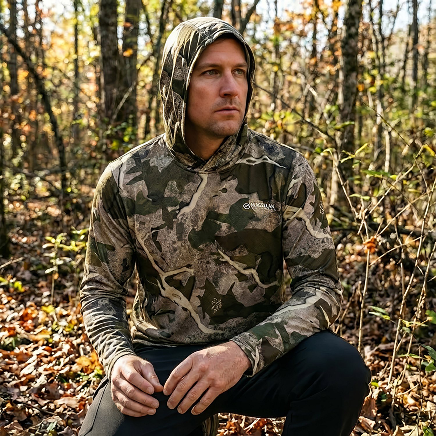 Magellan Outdoors Hunt Gear Men's Eagle Pass Tech Mesh Long Sleeve Hooded T-shirt - view number 5