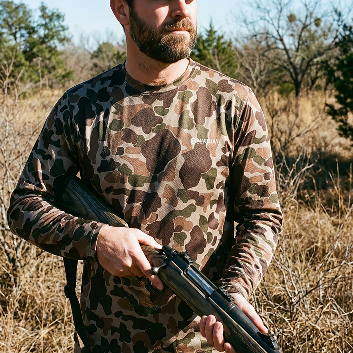 Magellan Outdoors Hunt Gear Men's Eagle Pass Tech Mesh Long Sleeve T-shirt - view number 3