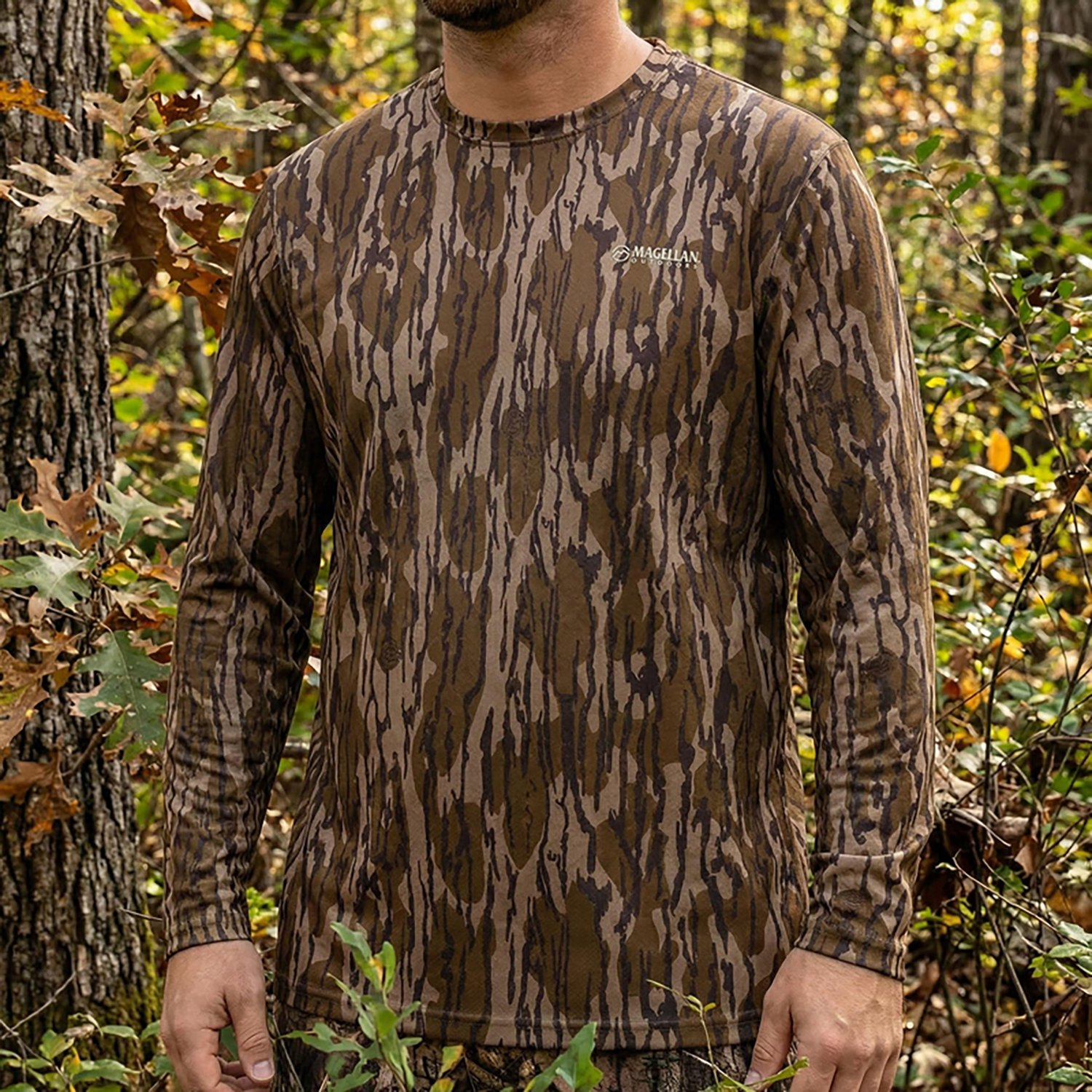 Magellan Outdoors Hunt Gear Men's Eagle Pass Tech Mesh Long Sleeve T-shirt - view number 3