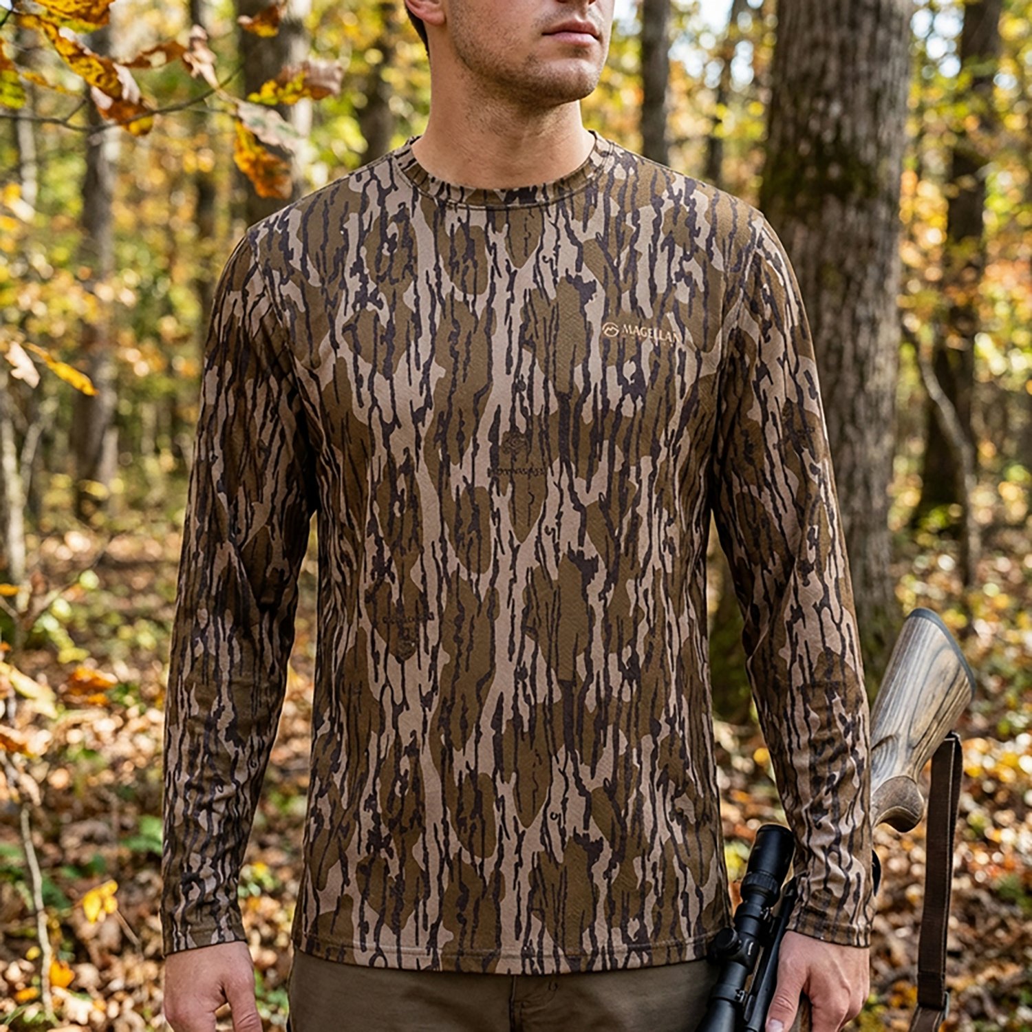 Magellan Outdoors Hunt Gear Men's Eagle Pass Tech Mesh Long Sleeve T-shirt - view number 4