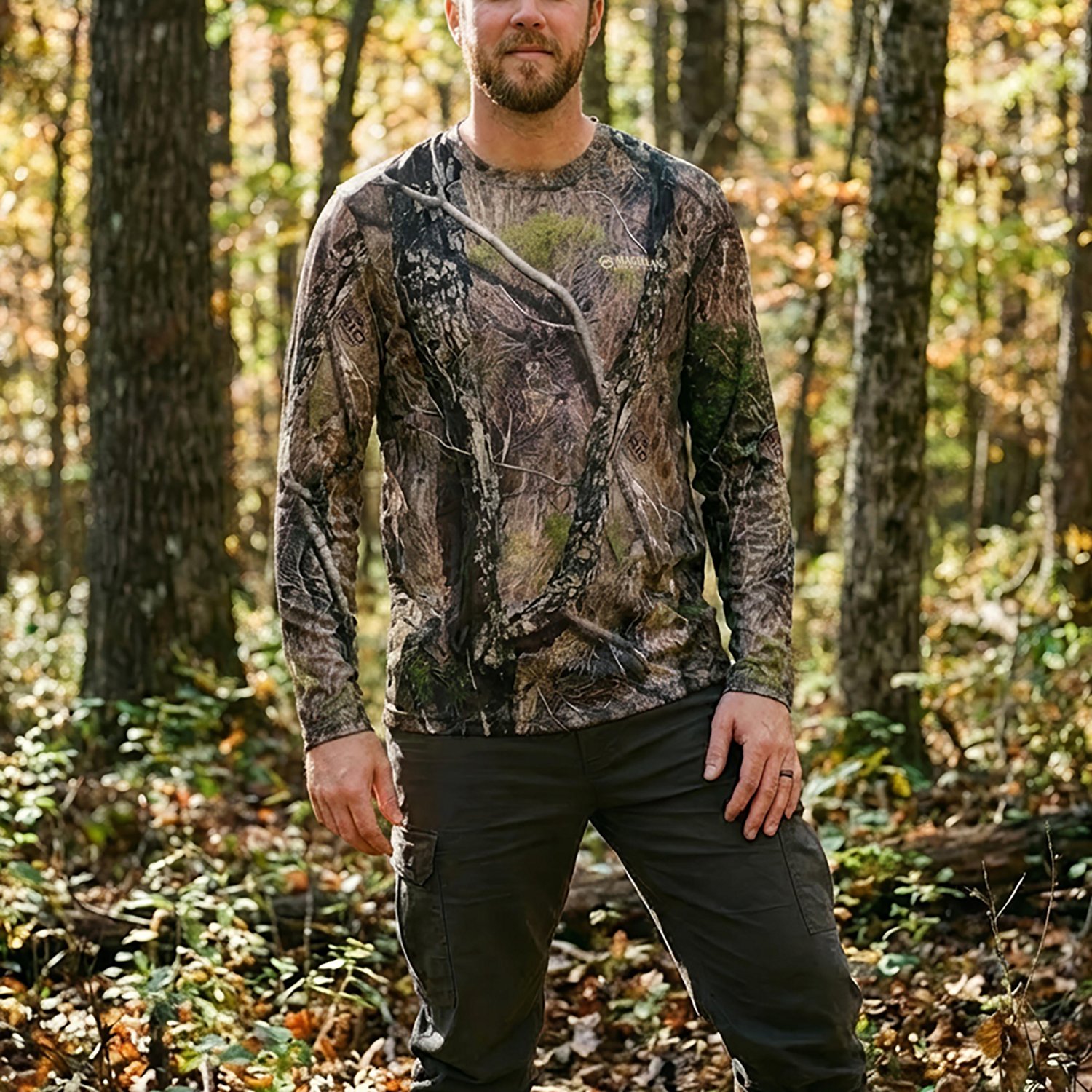 Magellan Outdoors Hunt Gear Men's Eagle Pass Tech Mesh Long Sleeve T-shirt - view number 3