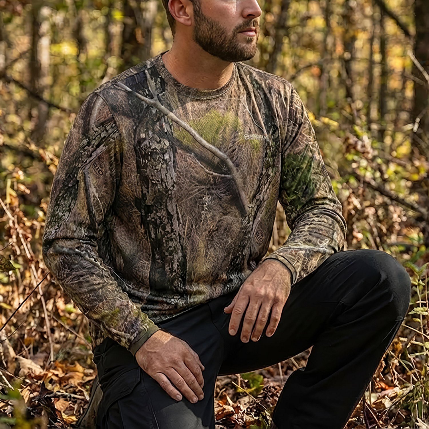 Magellan Outdoors Hunt Gear Men's Eagle Pass Tech Mesh Long Sleeve T-shirt - view number 4