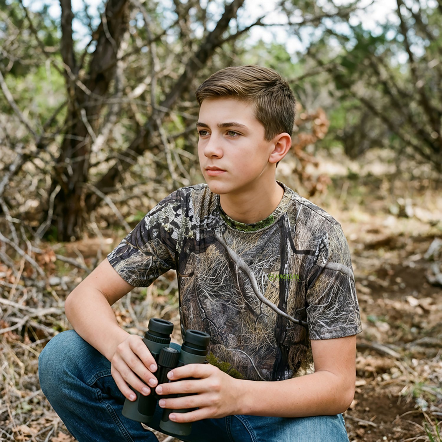 Magellan Outdoors Hunt Gear Youth Eagle Pass Tech Mesh T-shirt - view number 4