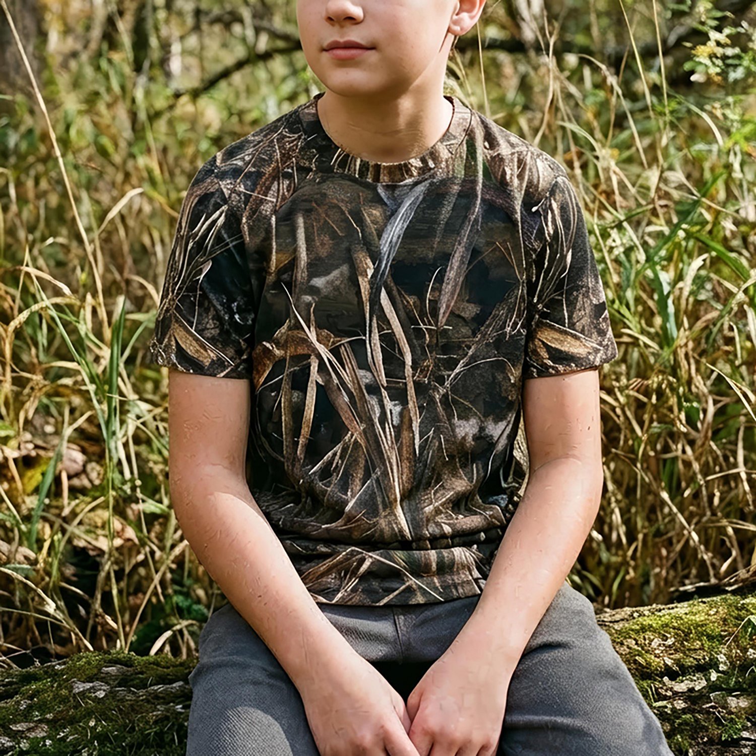 Magellan Outdoors Youth HuntGear Camo Hunting Hill Zone T-shirt - view number 3