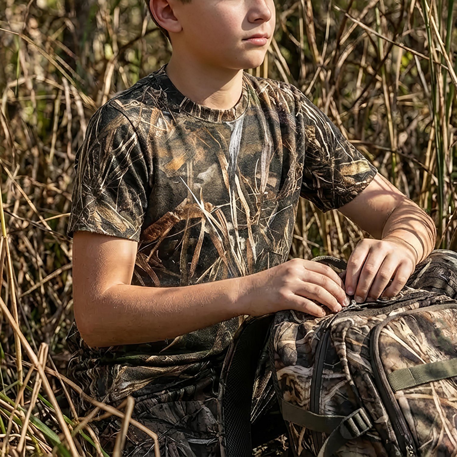 Magellan Outdoors Youth HuntGear Camo Hunting Hill Zone T-shirt - view number 4