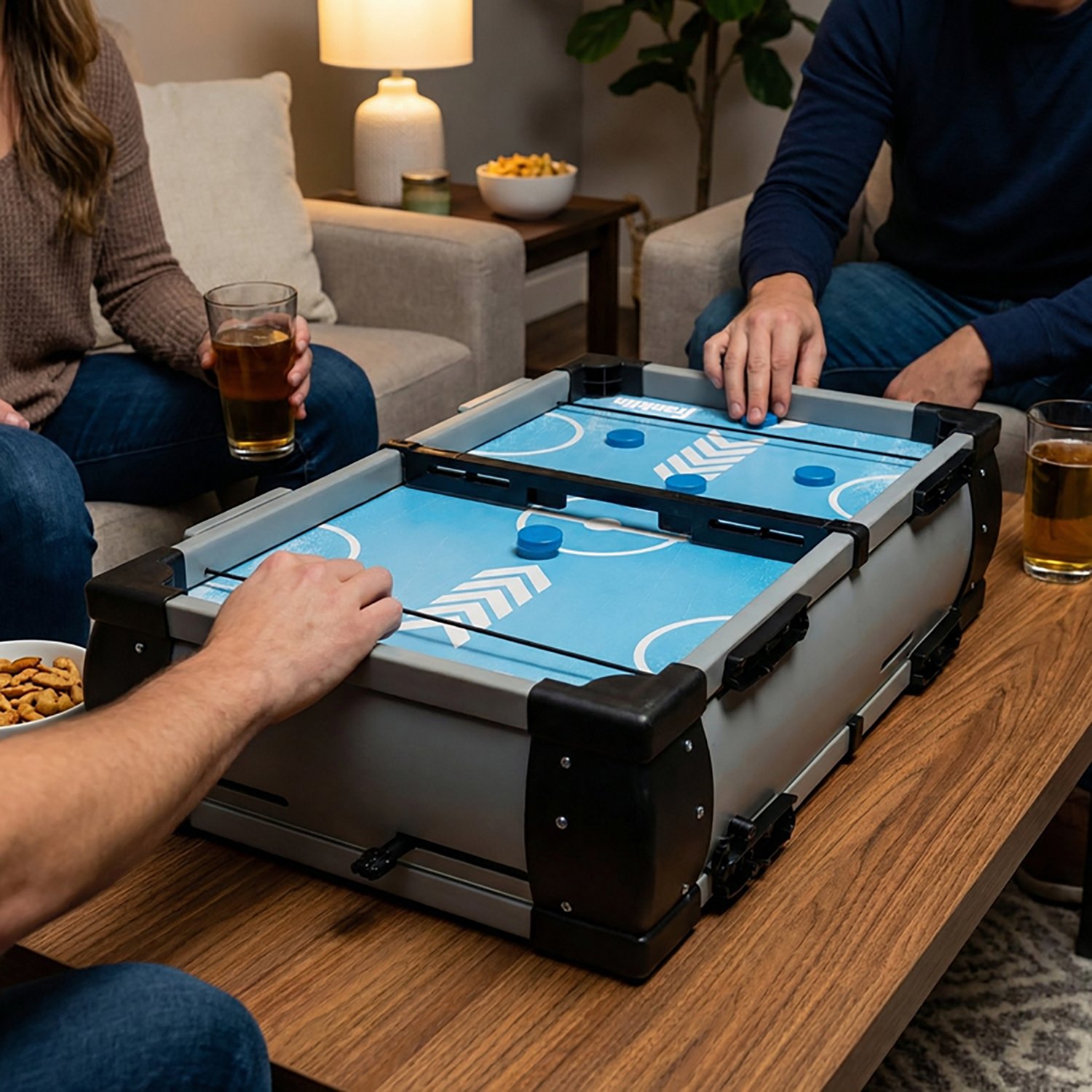 Franklin 2-in-1 Sling Puck and Shuffleboard Tabletop Game Center