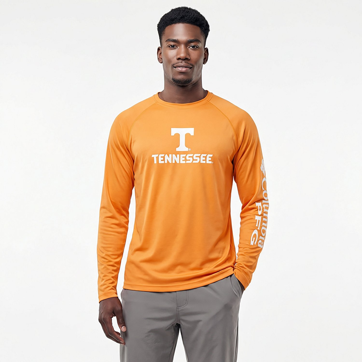 Columbia Sportswear Men's University of Tennessee PFG Terminal Tackle Heather Long Sleeve Shirt - view number 7