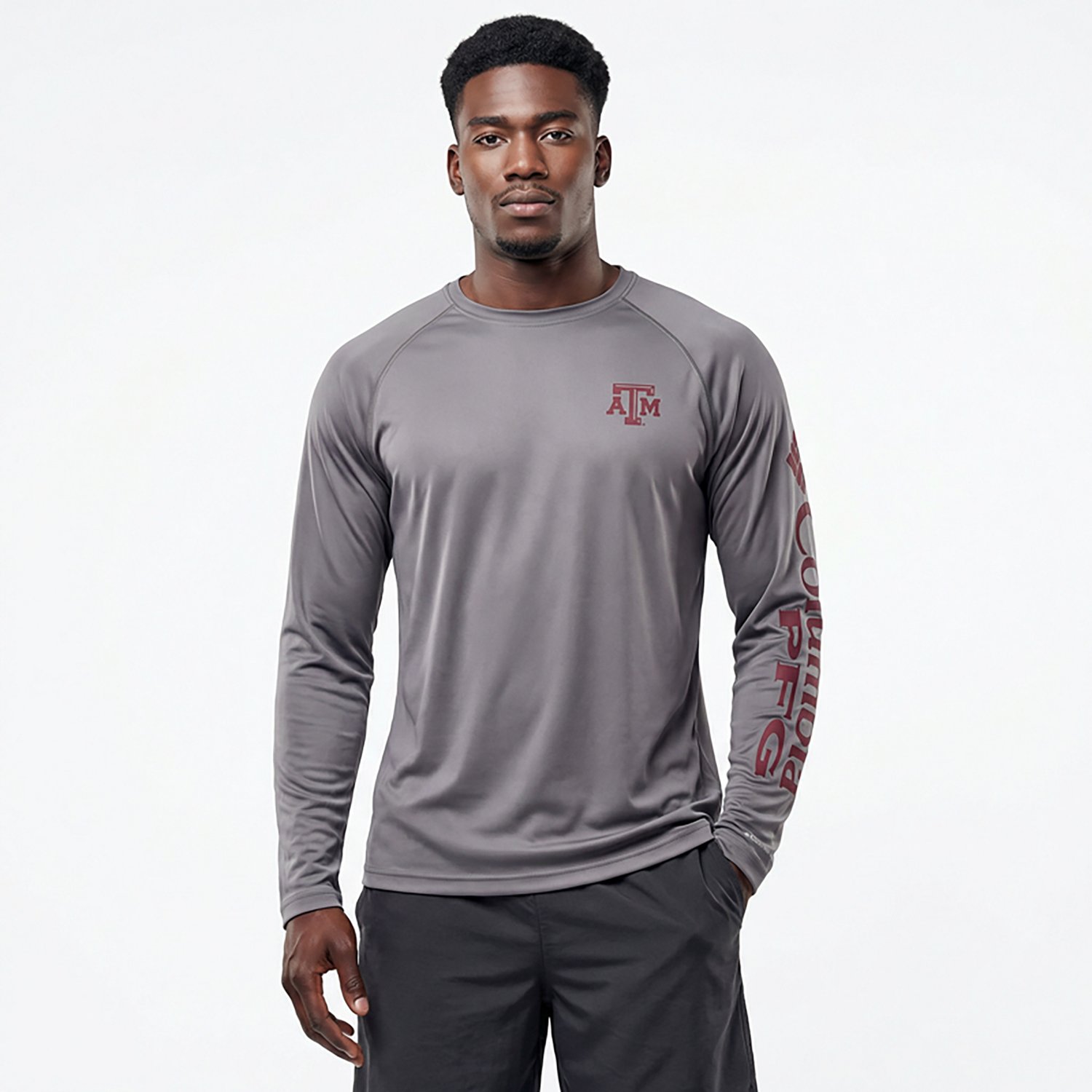 Columbia Sportswear Men's Texas A&M University Terminal Tackle Long Sleeve T-shirt - view number 7