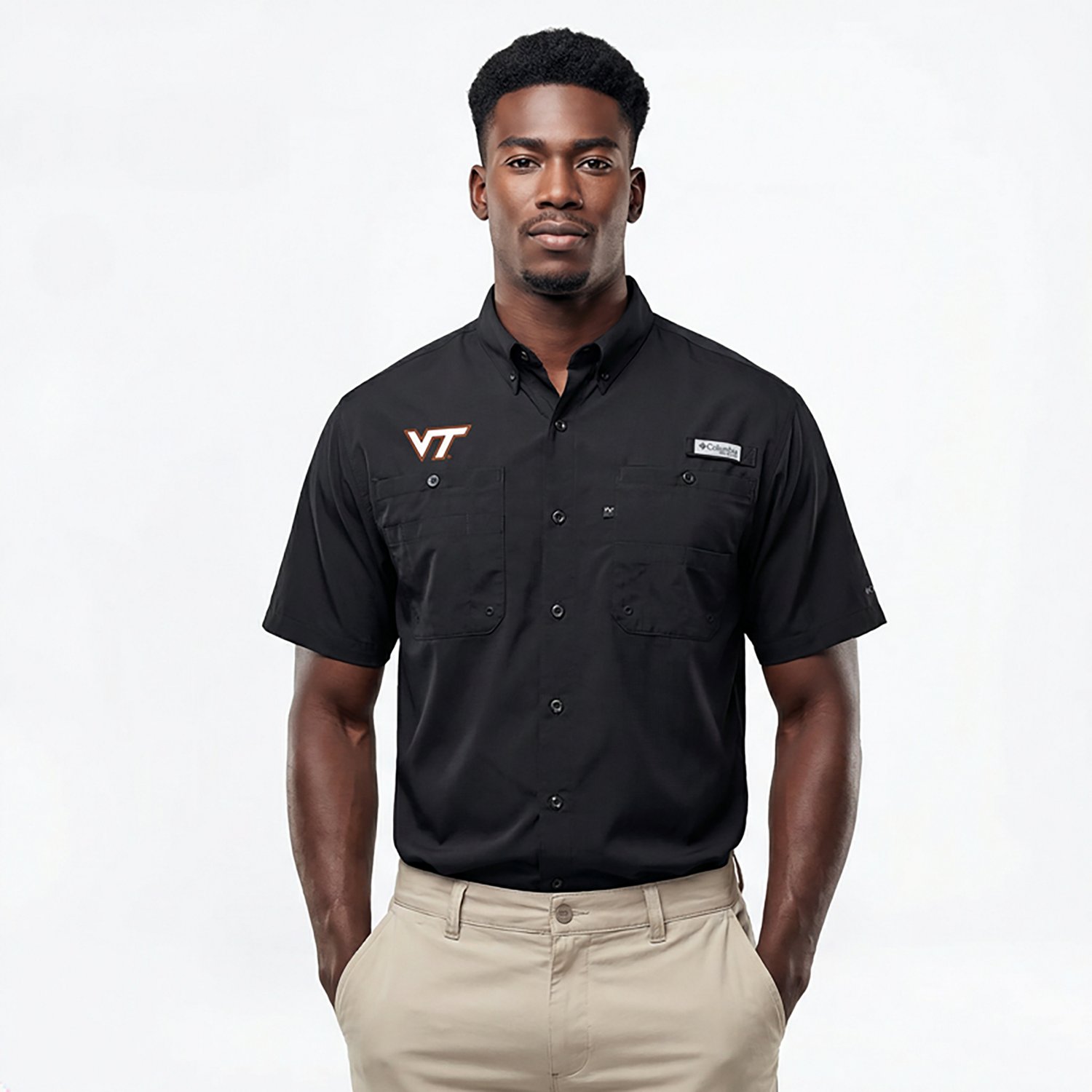 Columbia Sportswear Men's Virginia Tech Tamiami Button Down Shirt - view number 6