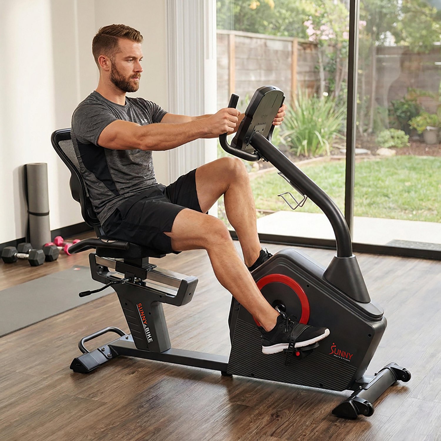 Sunny Health & Fitness Premium Magnetic Resistance Smart Recumbent Bike